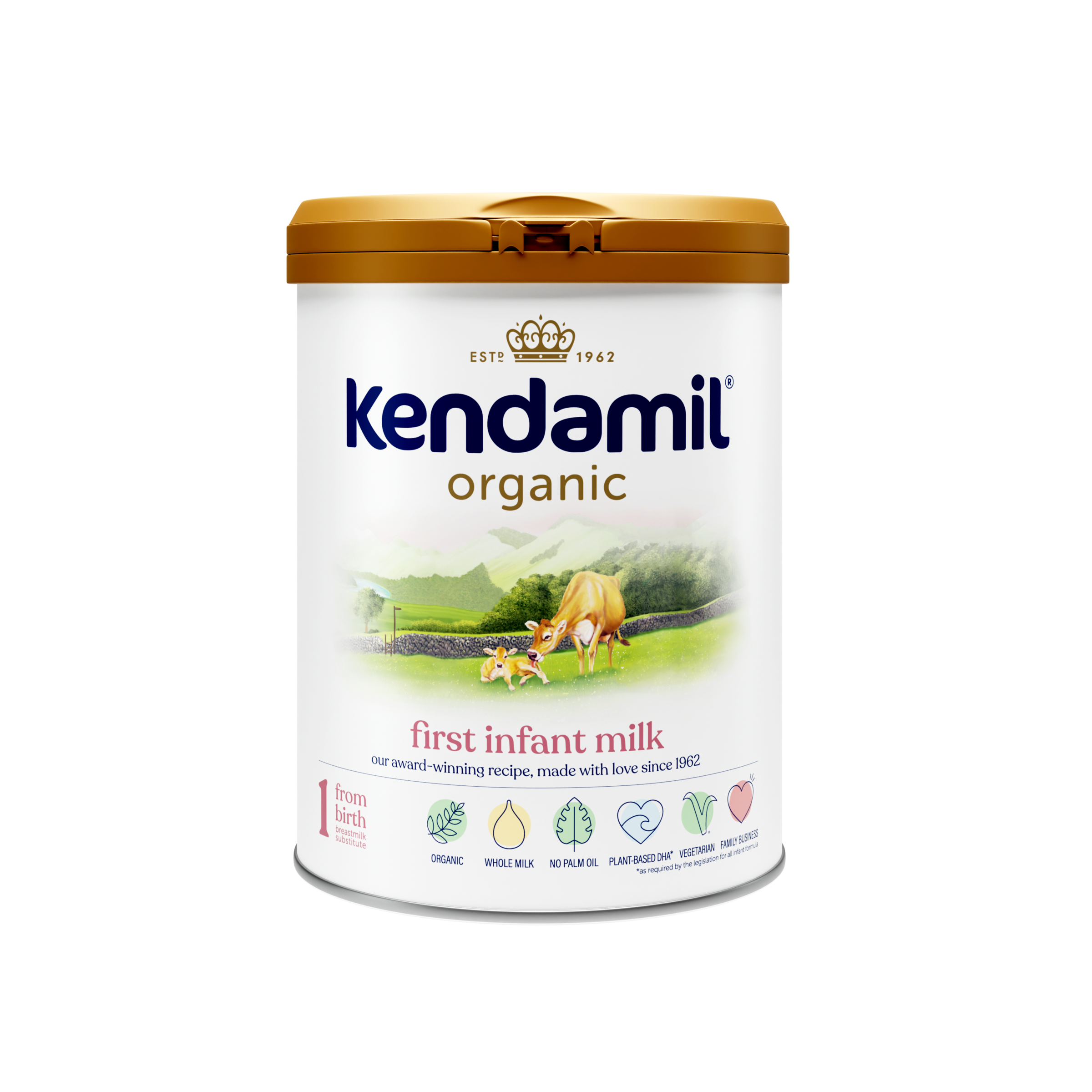 KENDAMIL - ORGANIC FIRST INFANT MILK BABY FORMULA - STAGE 1, 0-6 MONTHS, 800G