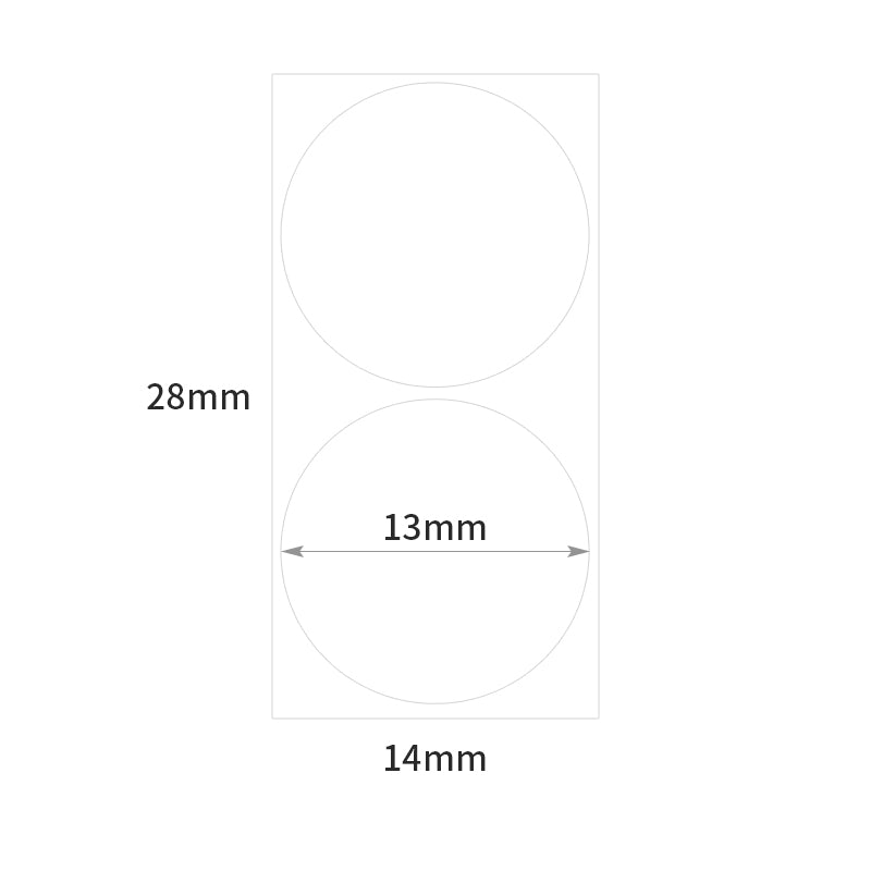 NB151 - NIIMBOT - D11 / D101 / D110 / H1S - 14X28MM - 205 LABELS PER ROLL - TWIN ROUND - WHITE