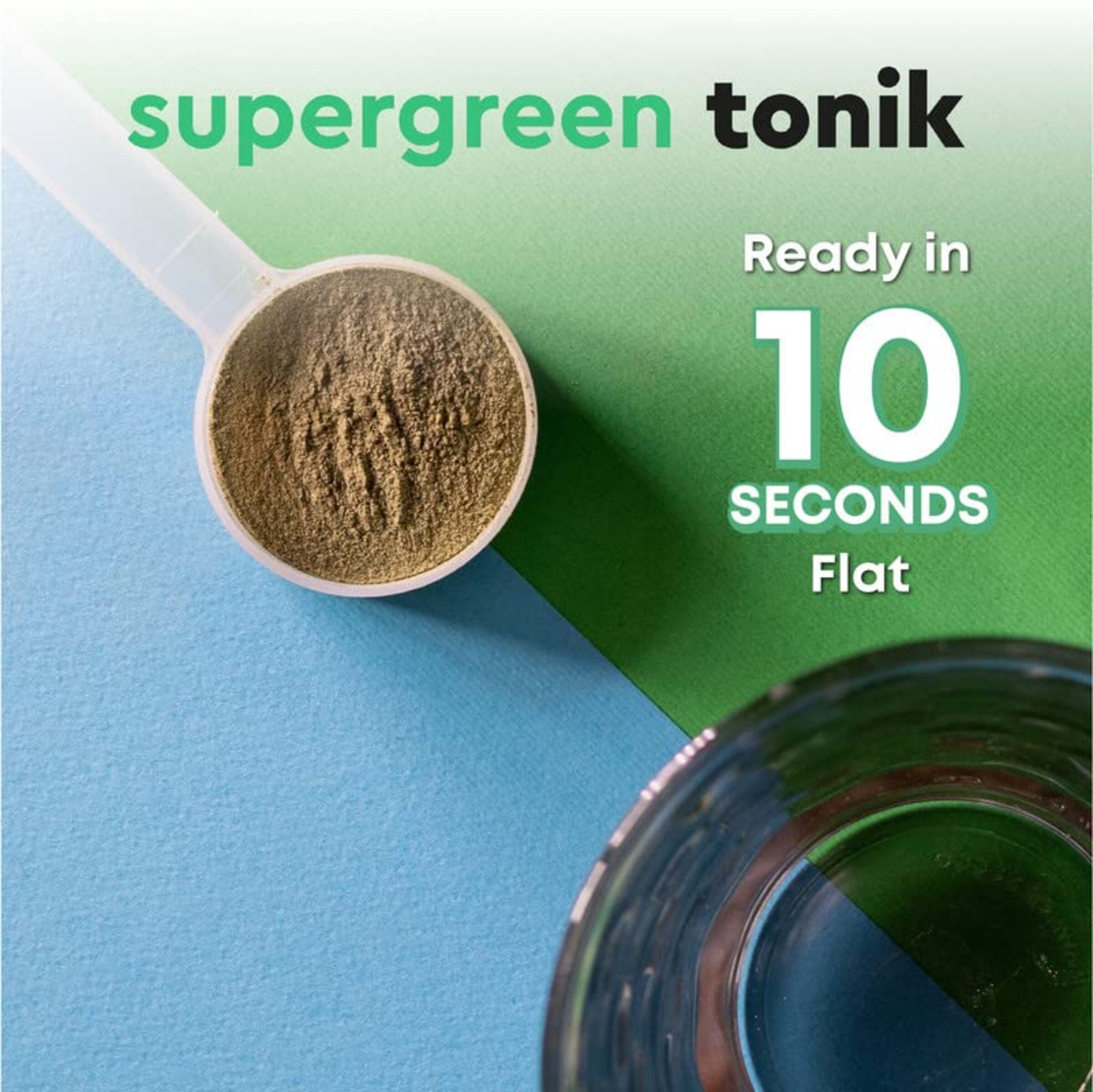 SUPERGREEN TONIK - 100% NATURAL GREENS SUPERFOOD POWDER – 30 DAY SUPPLY – 345 GRAMS (1 TUB) - MINT