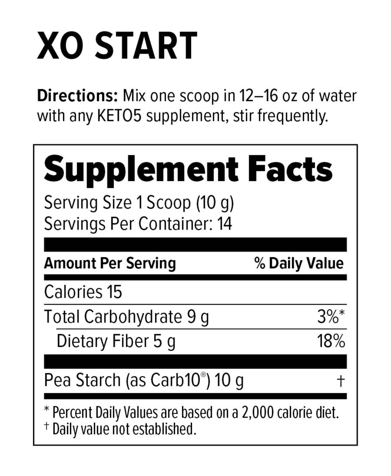KETO 5 - XO START - RECOVERY & DIGESTIVE SUPPORT - 14 SERVINGS - 140GRAMS