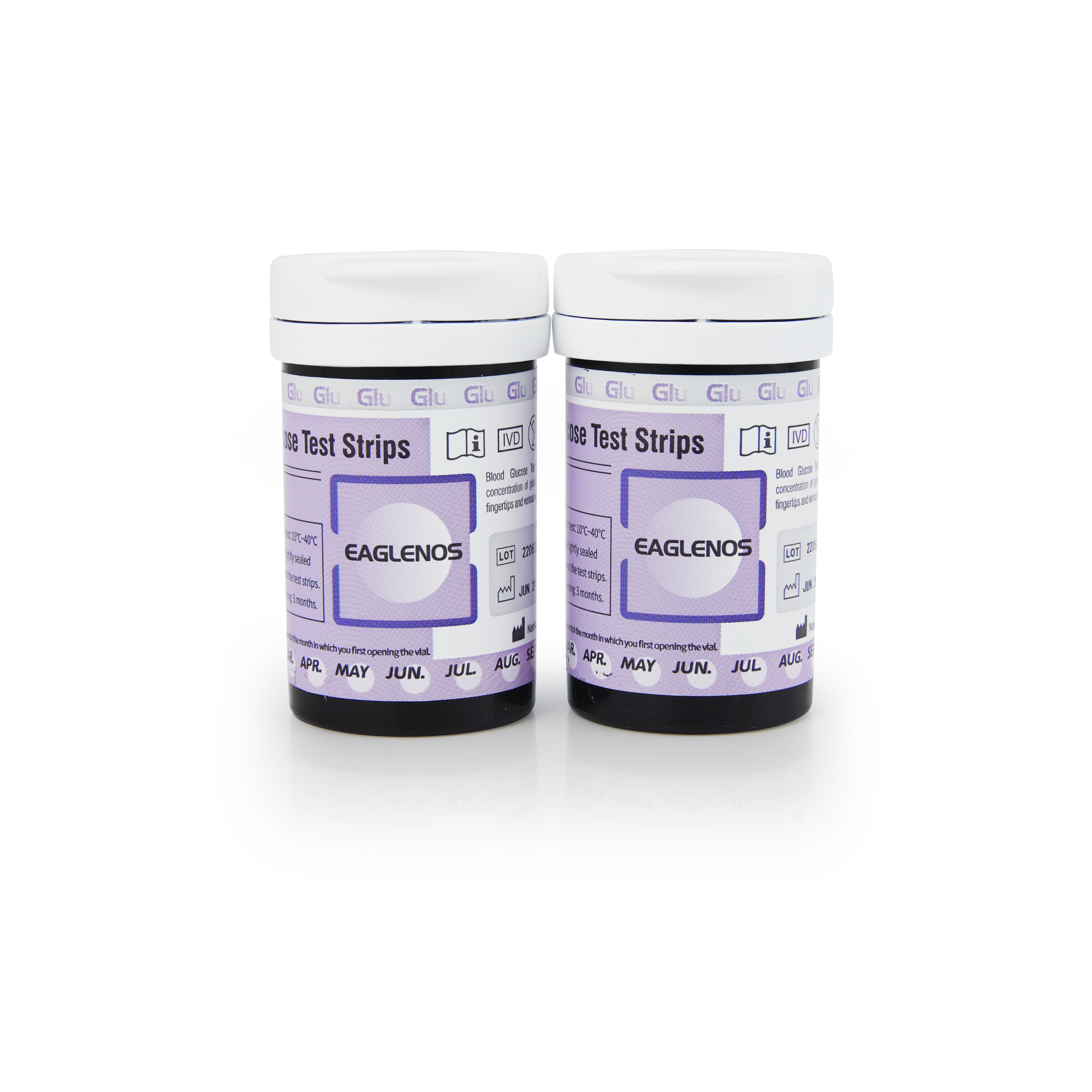 EAGLENOS - GLUCOSE BLOOD TEST STRIPS (EN200R1) - BOX OF 50