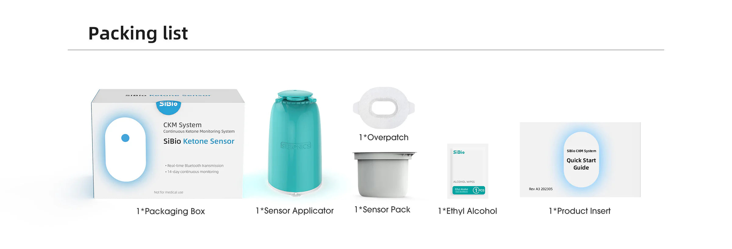 SIBIO - KS1 - CONTINUOUS KETONE MONITORING SYSTEM (CKM) - 14 DAYS