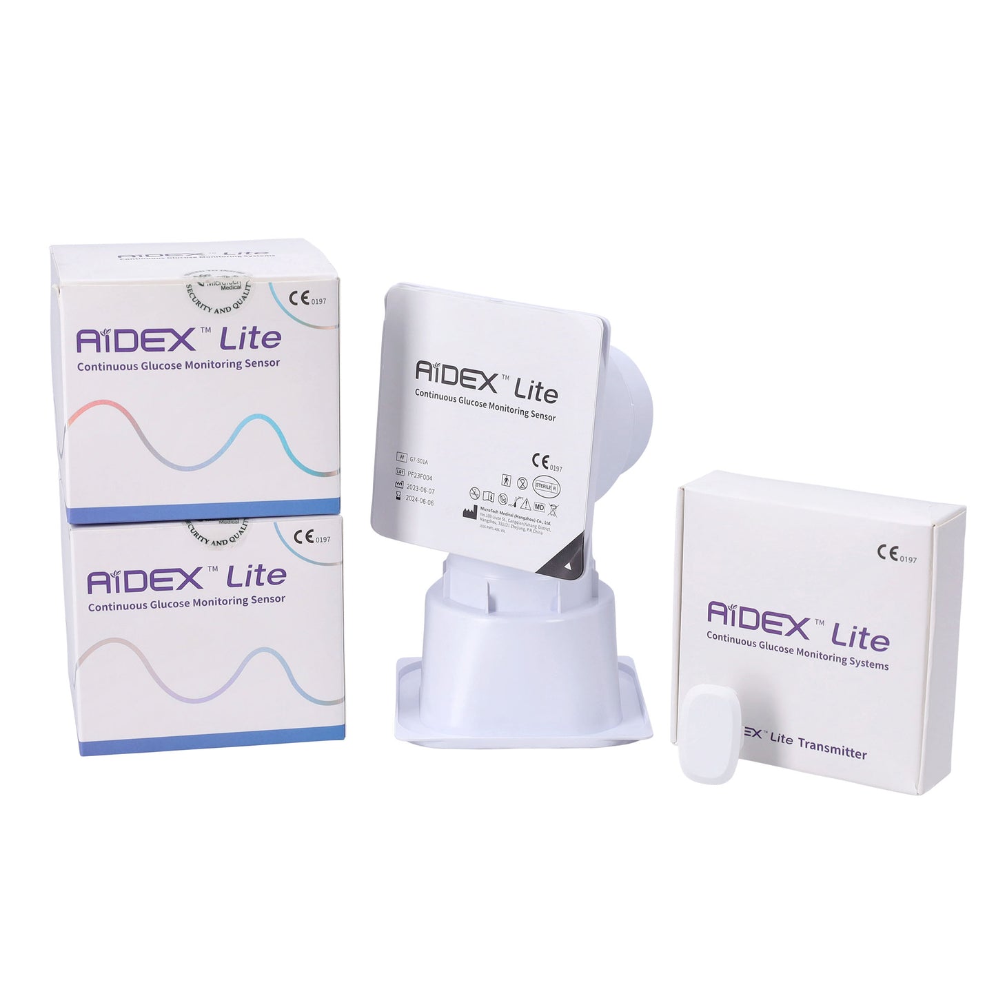 AiDEX™ - LITE - CONTINUOUS GLUCOSE MONITORING SYSTEM (CGM) - START UP KIT & SENSORS