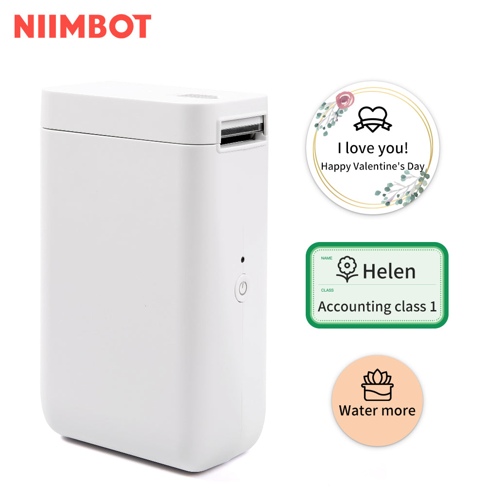NB121 - NIIMBOT - D101 ONLY - PORTABLE LABEL BLUETOOTH PRINTER INCLUDING FREE LABEL ROLL (WIDER VERSION - 12*40MM - WHITE)