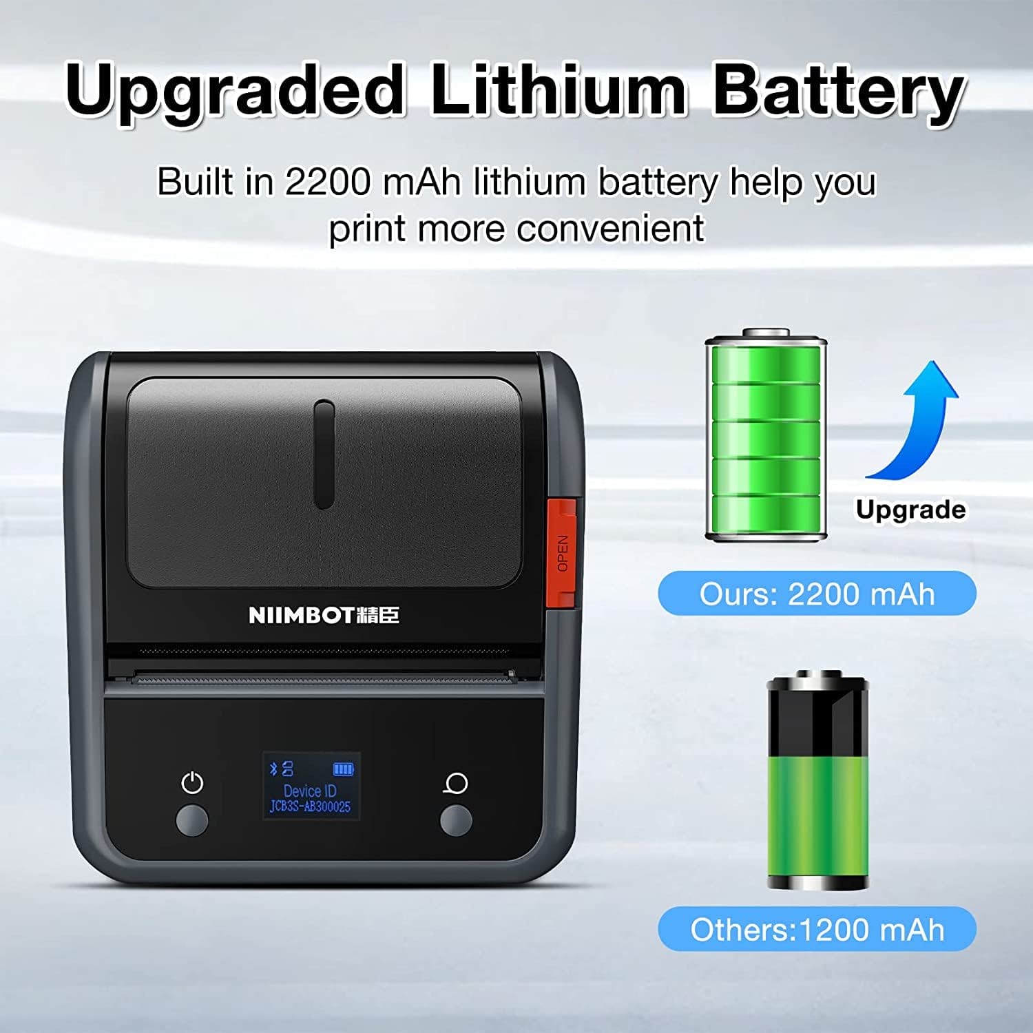 NB119 - NIIMBOT - B3S - PORTABLE THERMAL LABEL BLUETOOTH PRINTER INCLUDING FREE LABEL (70*40MM - WHITE)