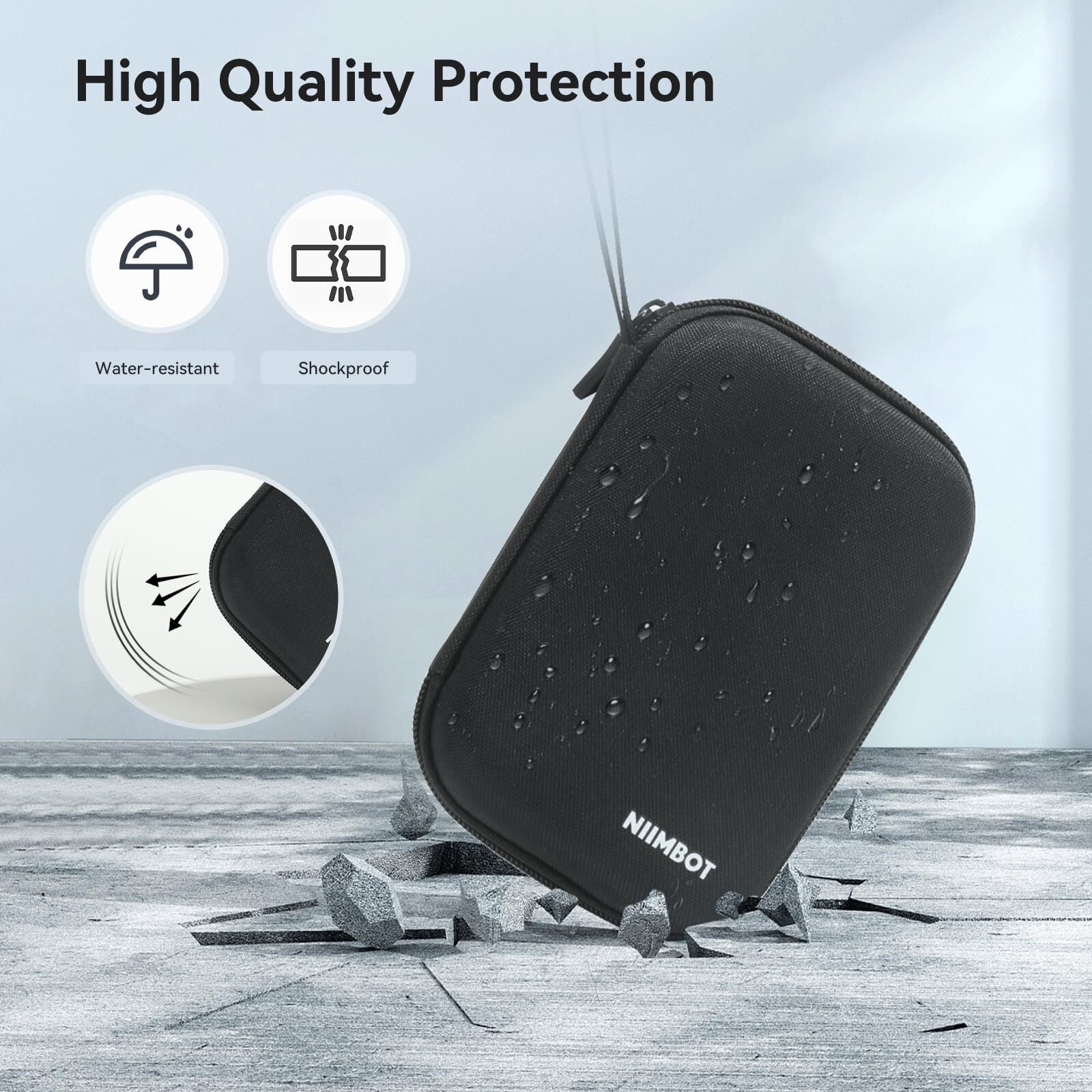 NIIMBOT - D11 / D110 / B18 - STORAGE CASE FOR PRINTER & LABELS - BLACK