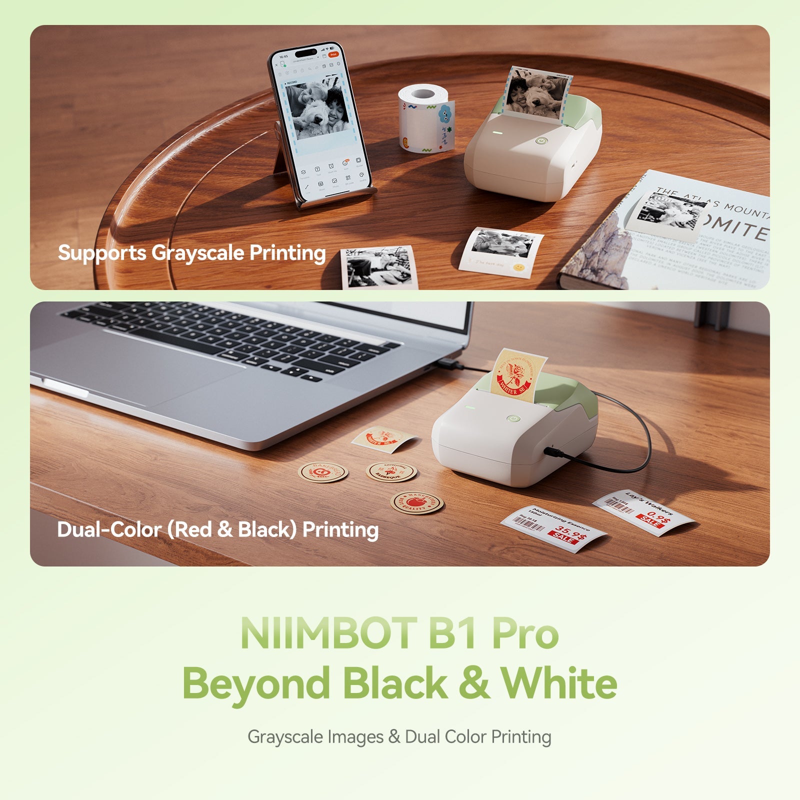 NB806 - Niimbot - B1-Pro - 300DPI - Portable Thermal Label Printer Incl Free Label