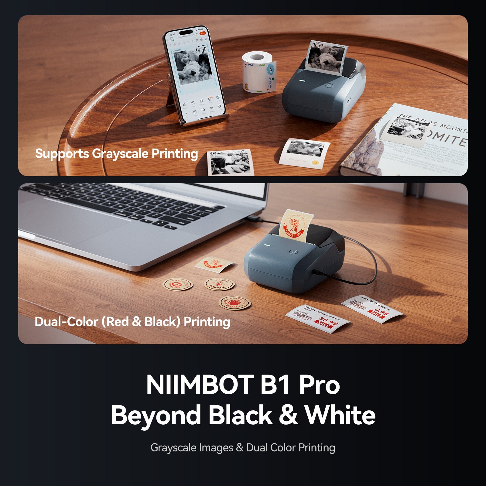 NB806 - Niimbot - B1-Pro - 300DPI - Portable Thermal Label Printer Incl Free Label