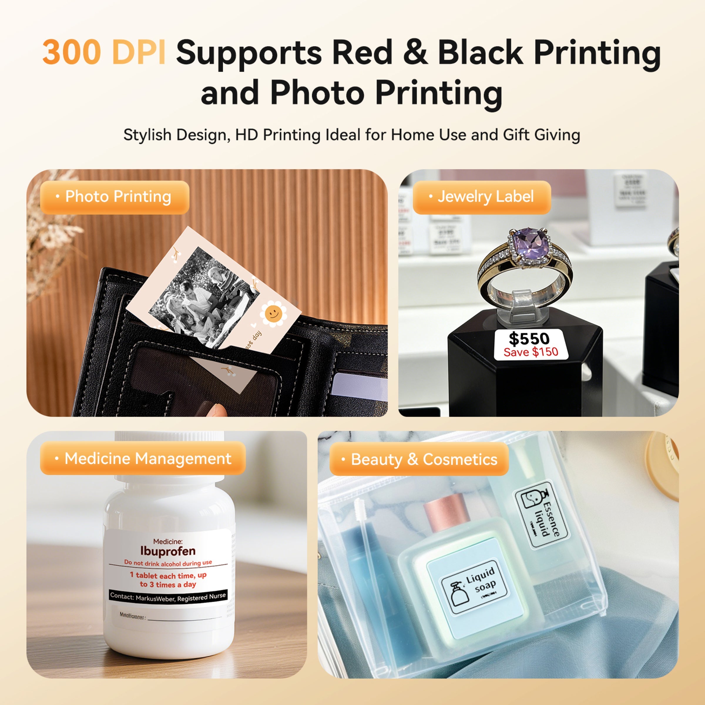 NB607 - Niimbot - B21-Pro - 300DPI - Portable Thermal Label Bluetooth Printer