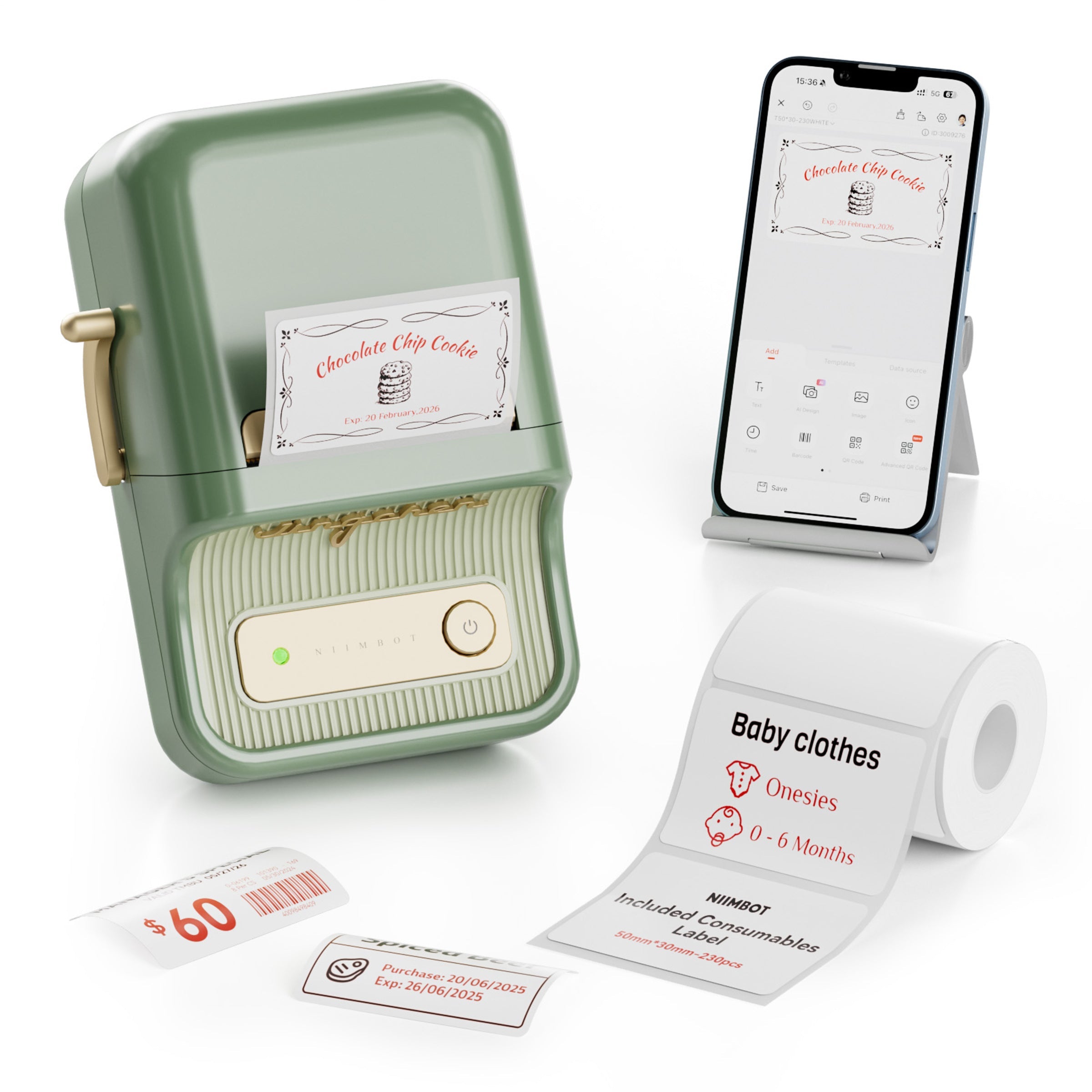 NB607 - Niimbot - B21-Pro - 300DPI - Portable Thermal Label Bluetooth Printer