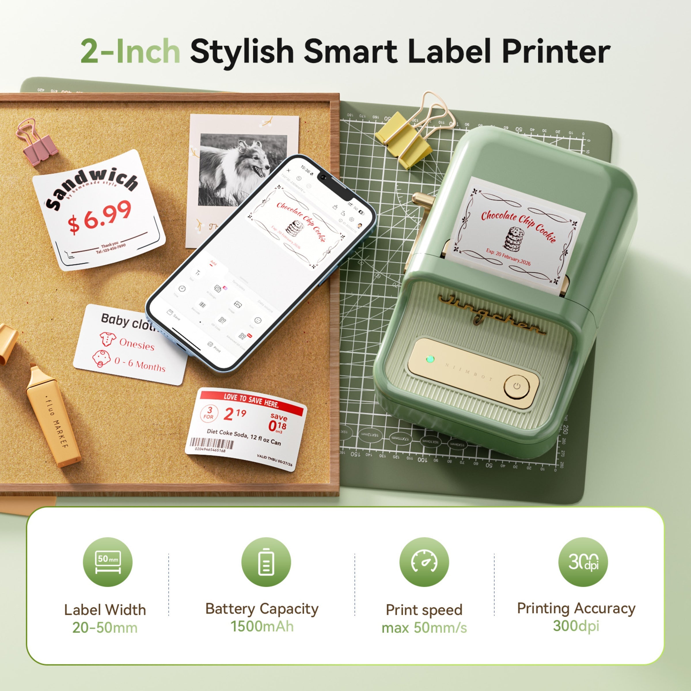 NB607 - Niimbot - B21-Pro - 300DPI - Portable Thermal Label Bluetooth Printer