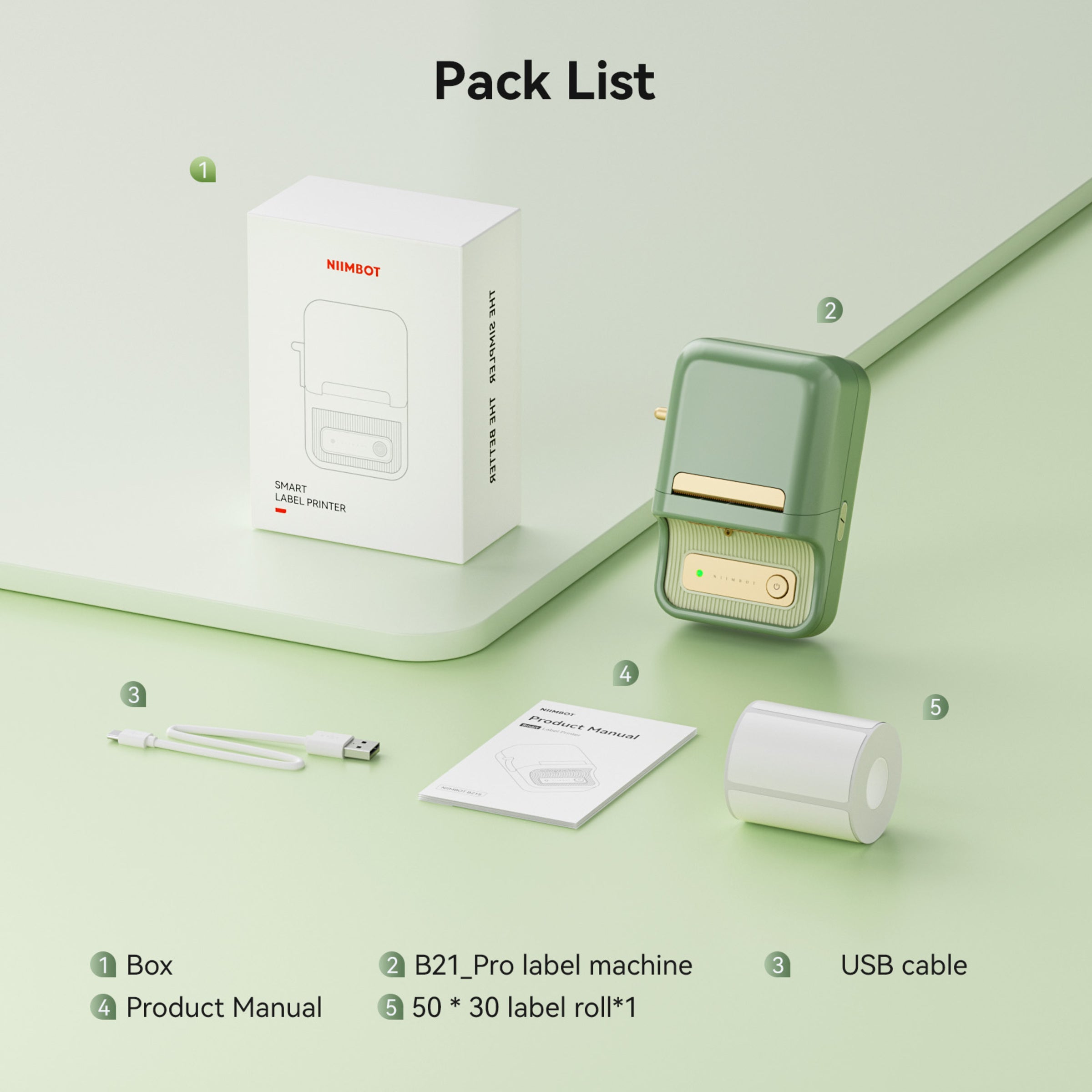 NB607 - Niimbot - B21-Pro - 300DPI - Portable Thermal Label Bluetooth Printer