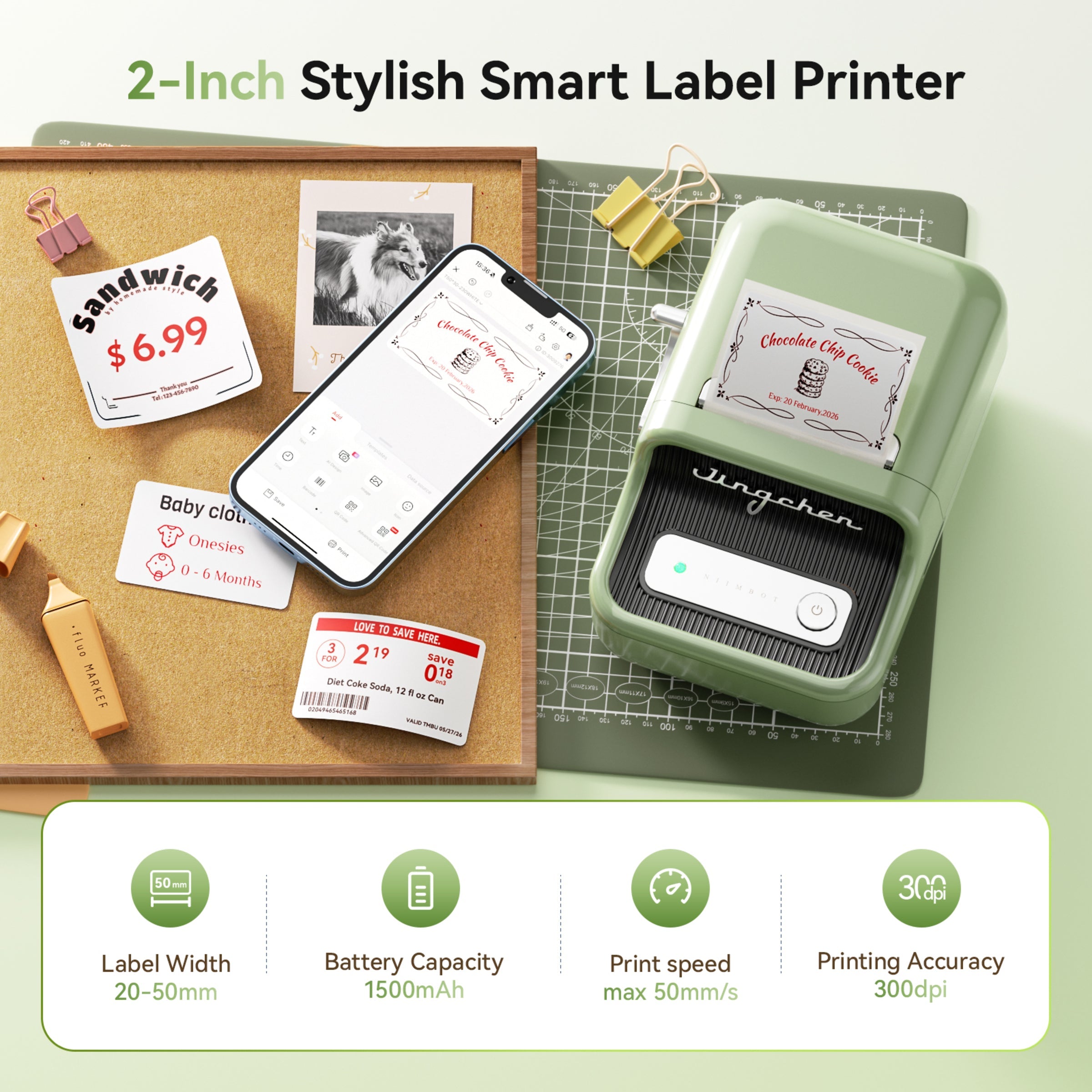 NB607 - Niimbot - B21-Pro - 300DPI - Portable Thermal Label Bluetooth Printer