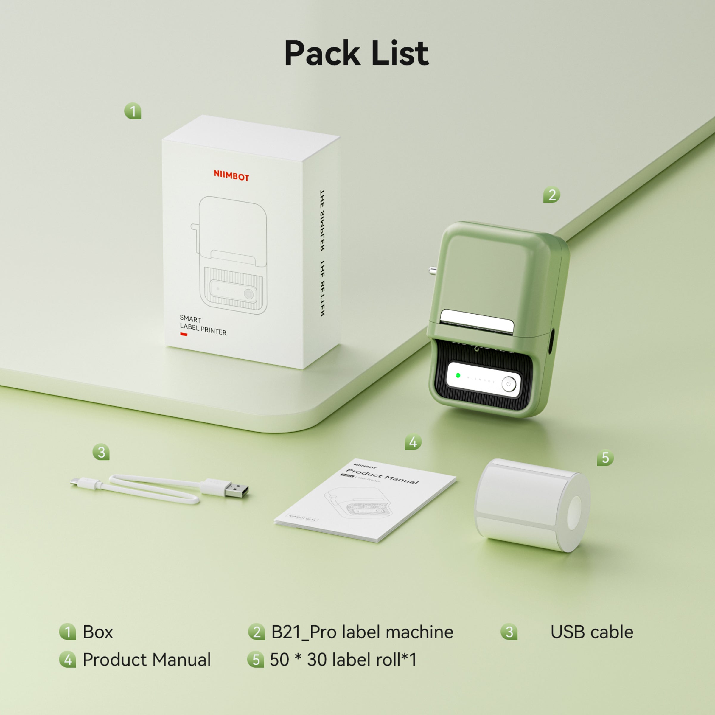 NB607 - Niimbot - B21-Pro - 300DPI - Portable Thermal Label Bluetooth Printer