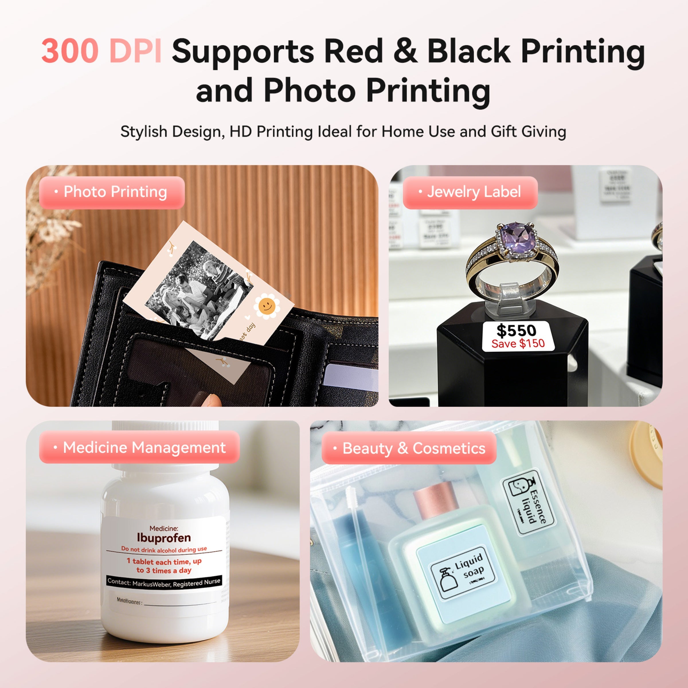 NB607 - Niimbot - B21-Pro - 300DPI - Portable Thermal Label Bluetooth Printer