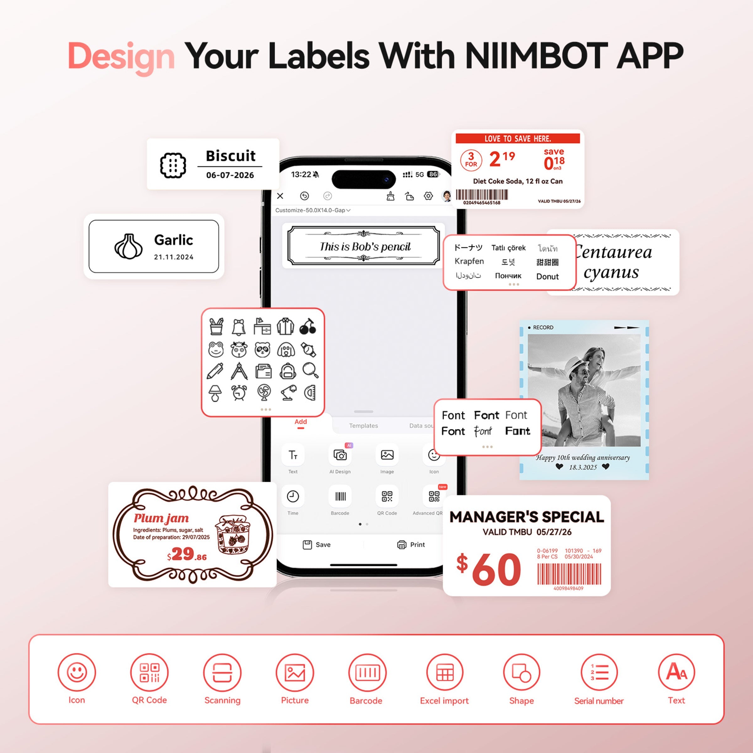NB607 - Niimbot - B21-Pro - 300DPI - Portable Thermal Label Bluetooth Printer