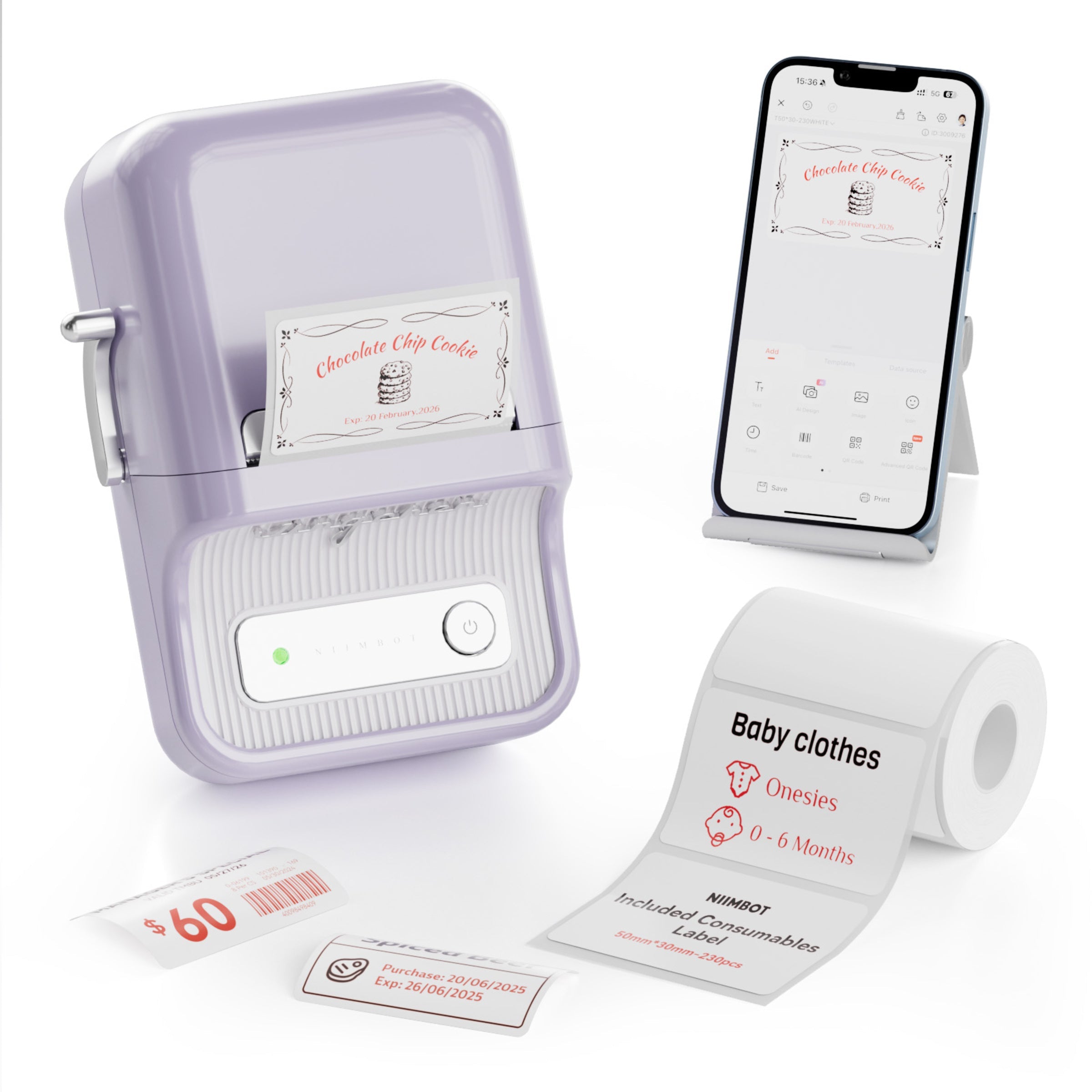 NB607 - Niimbot - B21-Pro - 300DPI - Portable Thermal Label Bluetooth Printer