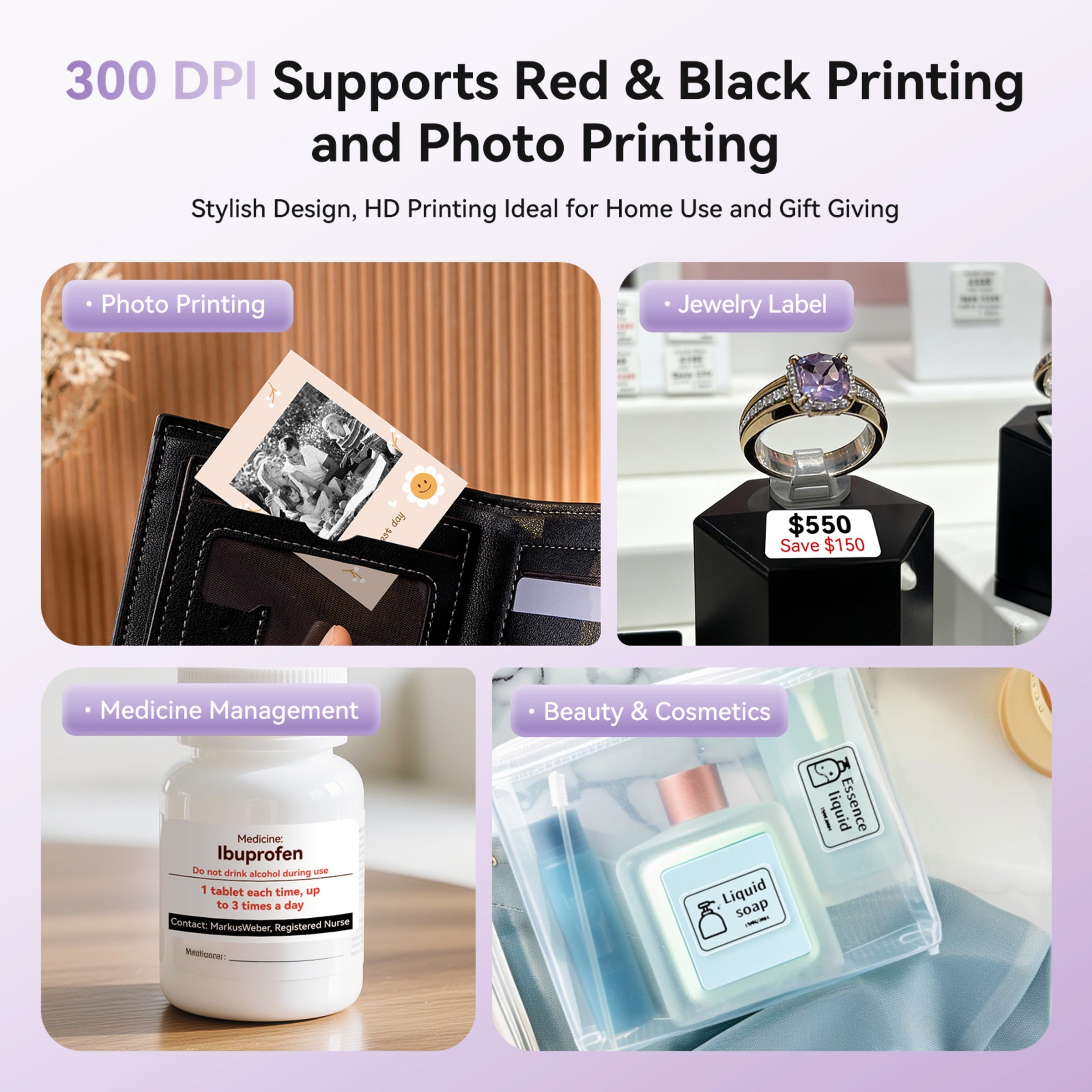 NB607 - Niimbot - B21-Pro - 300DPI - Portable Thermal Label Bluetooth Printer