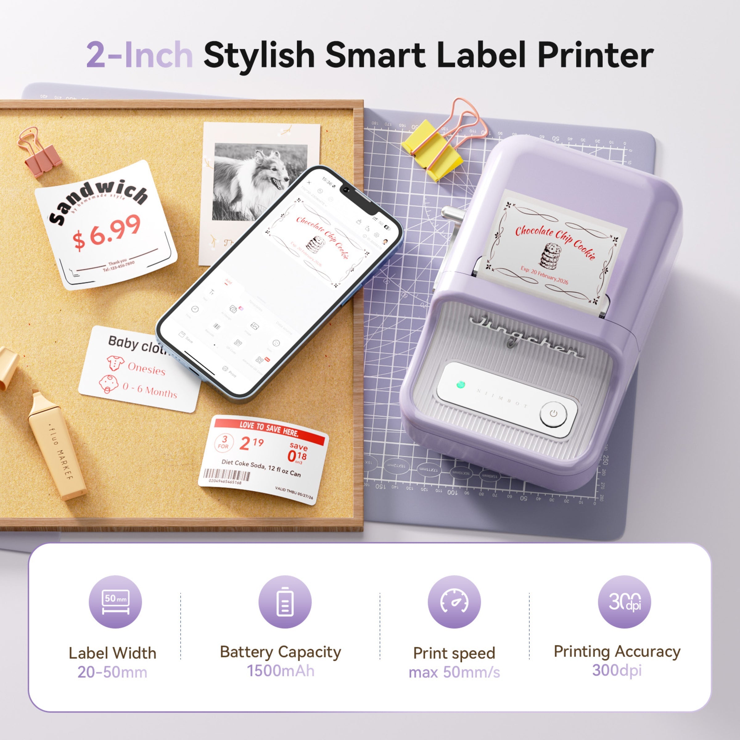 NB607 - Niimbot - B21-Pro - 300DPI - Portable Thermal Label Bluetooth Printer
