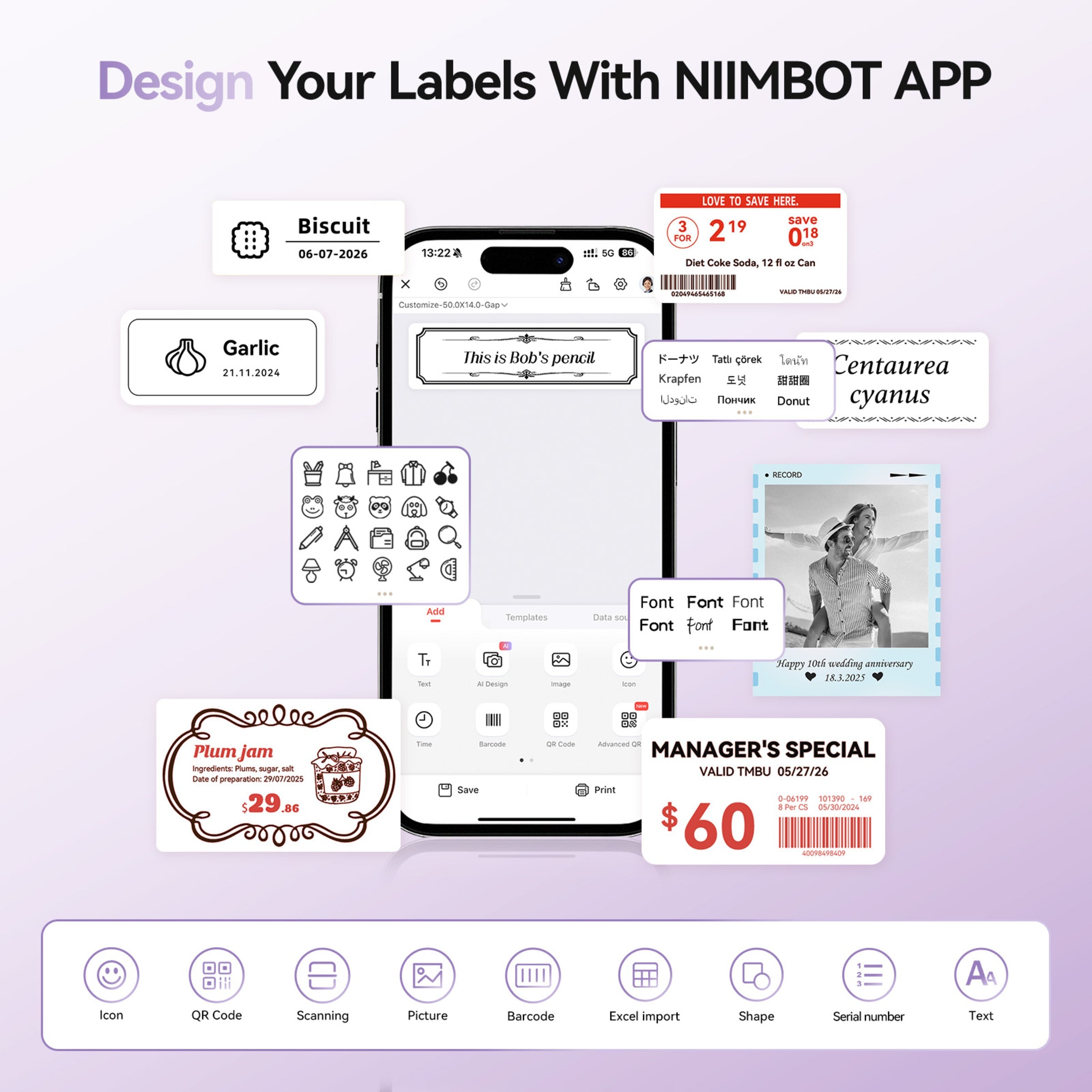 NB607 - Niimbot - B21-Pro - 300DPI - Portable Thermal Label Bluetooth Printer