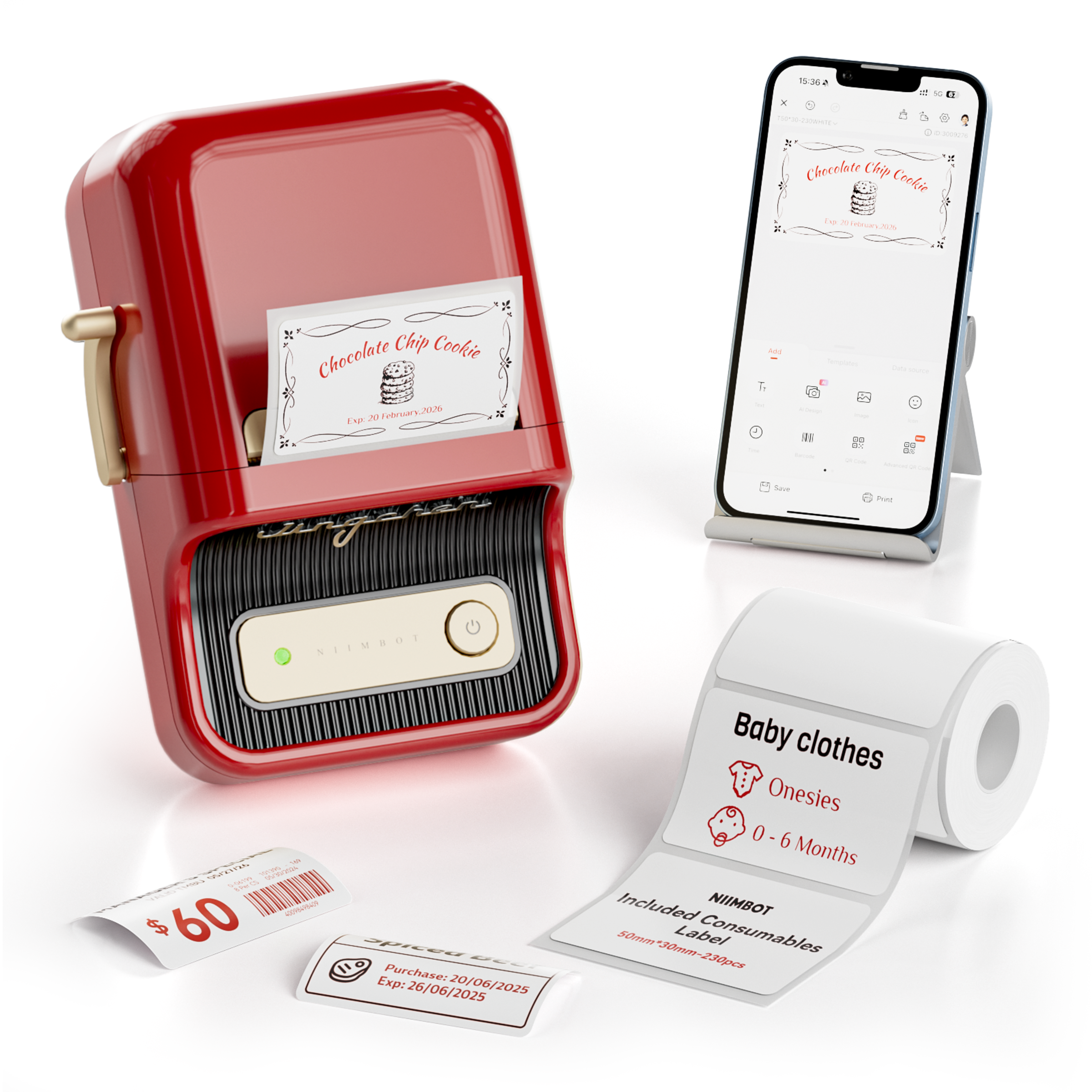 NB607 - Niimbot - B21-Pro - 300DPI - Portable Thermal Label Bluetooth Printer