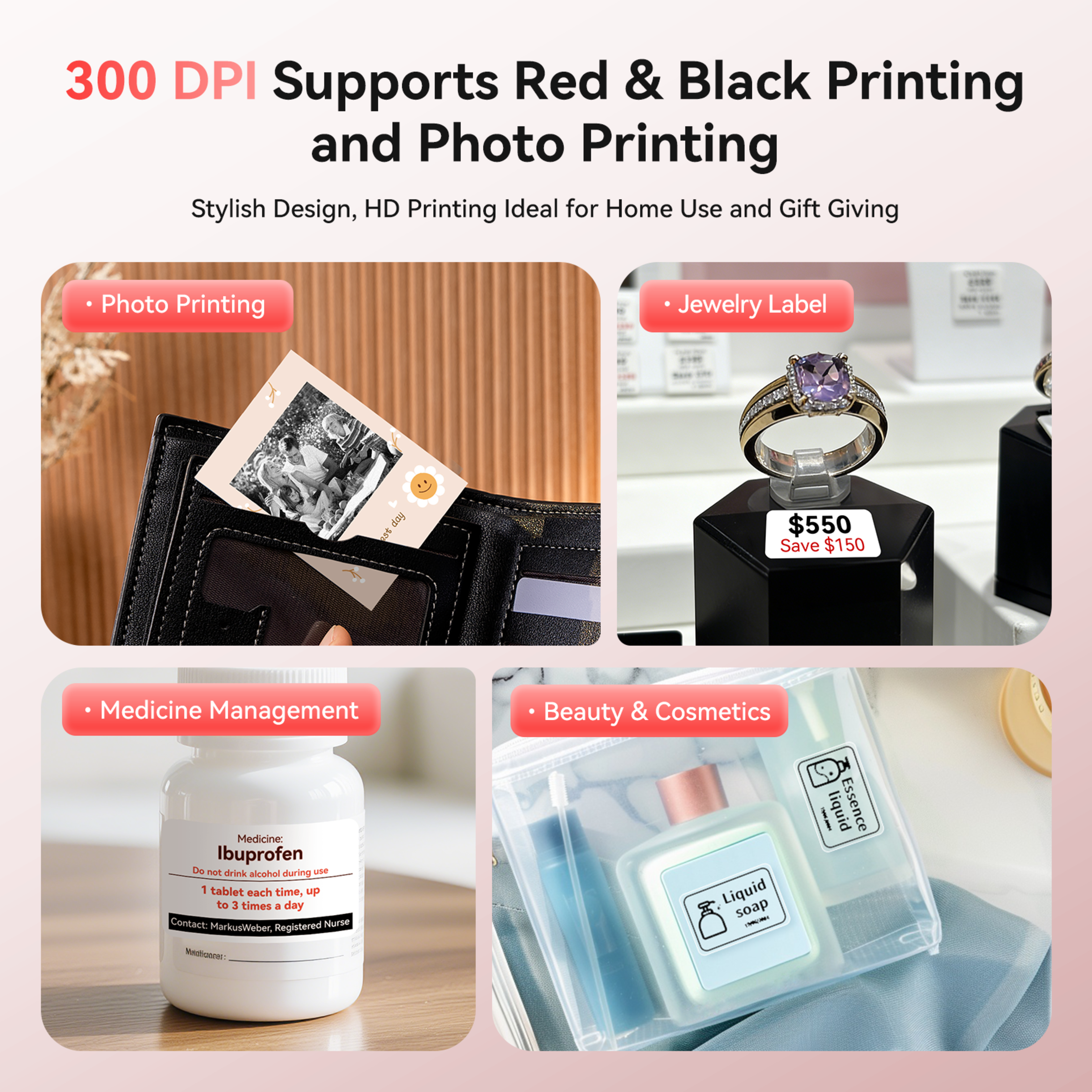 NB607 - Niimbot - B21-Pro - 300DPI - Portable Thermal Label Bluetooth Printer