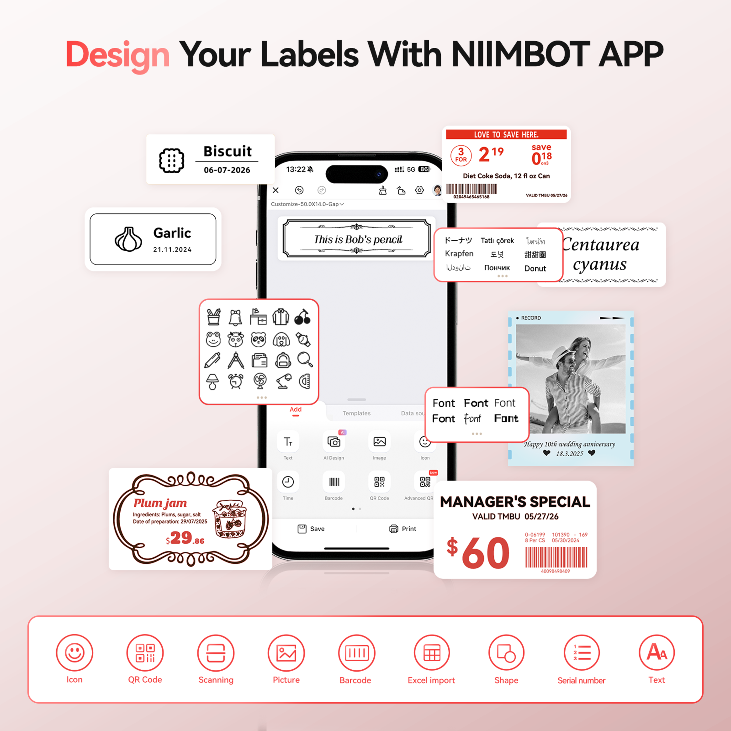 NB607 - Niimbot - B21-Pro - 300DPI - Portable Thermal Label Bluetooth Printer