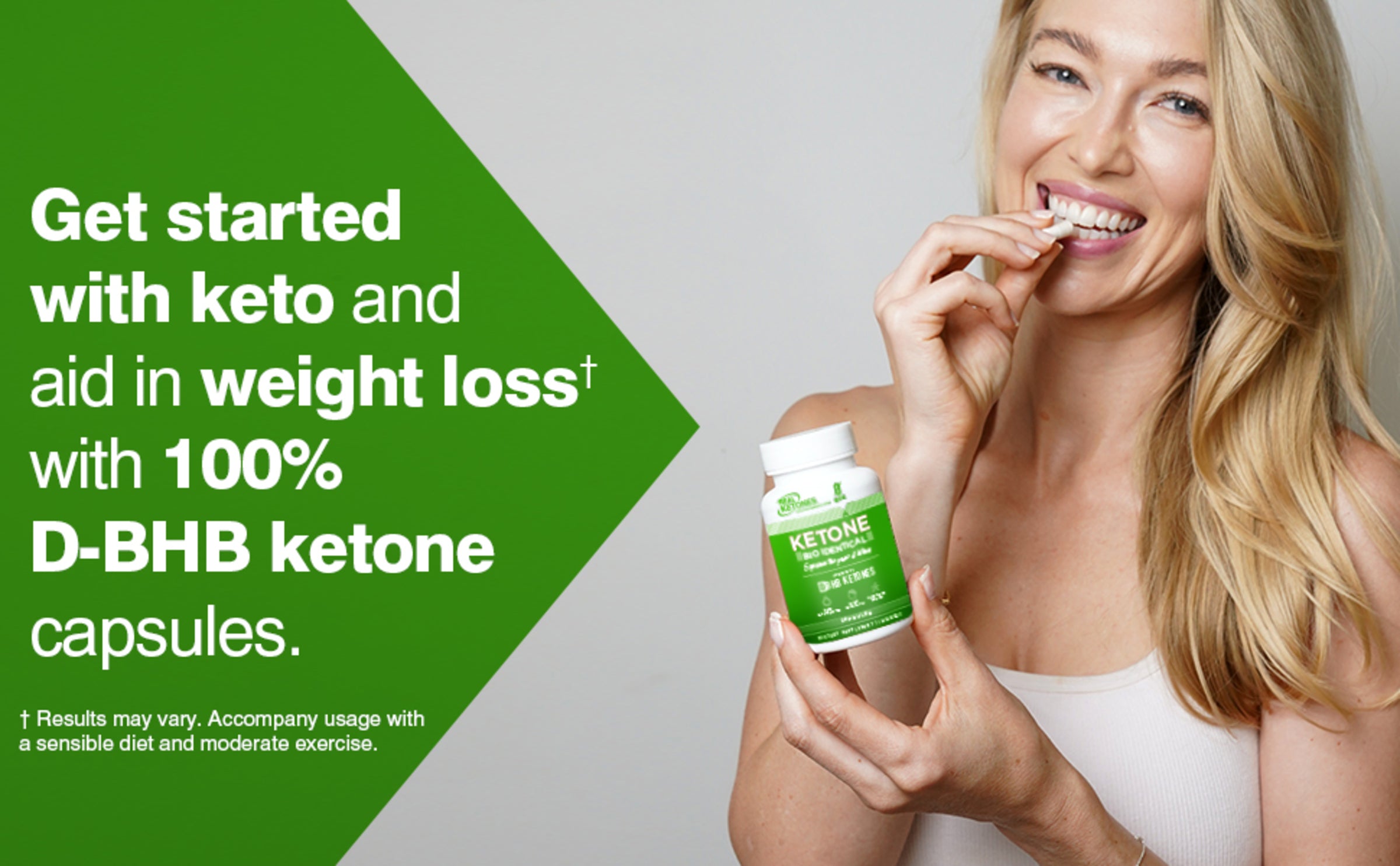 REAL KETONES - KETONE BIO IDENTICAL - D-BHB - 60 CAPSULES - 30 SERVINGS