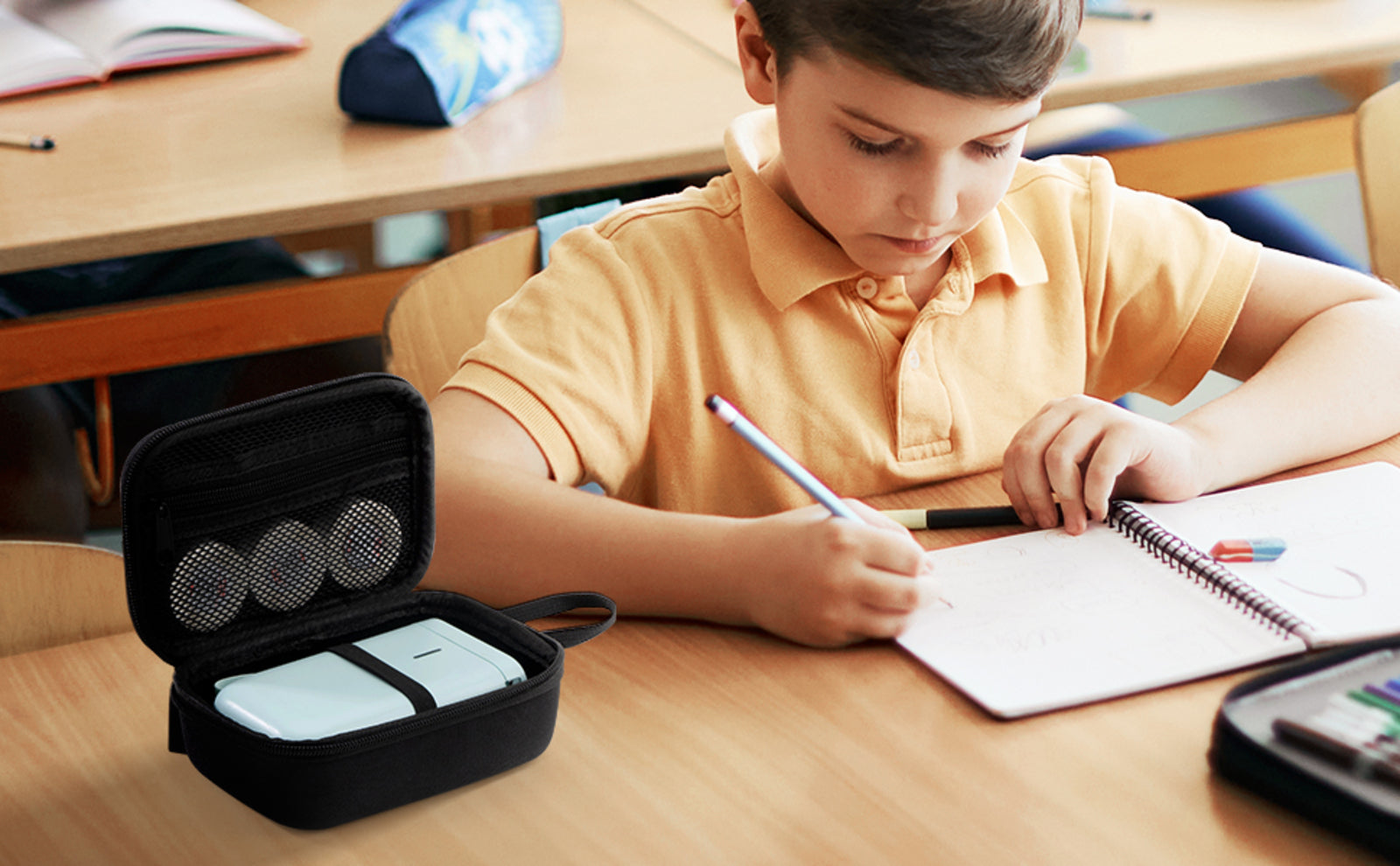 NIIMBOT - D11 / D110 / B18 - STORAGE CASE FOR PRINTER & LABELS - BLACK