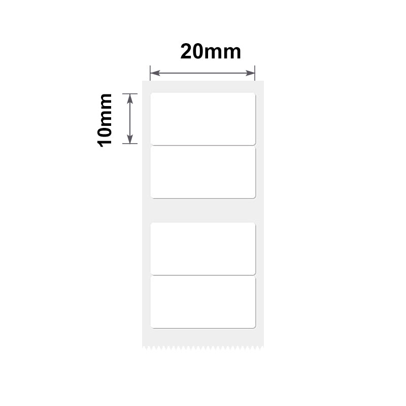 NB245 - Niimbot - B1 / B21 / B3S / B4 - 20x10mm/2 Rows - 600 White Labels