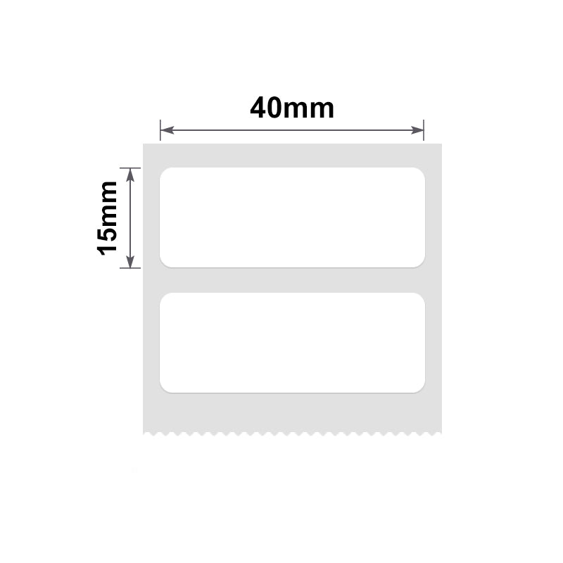 NB186 - Niimbot - B1 / B21 / B3S / B4 - 40x15mm/2 Rows - 460 White Labels