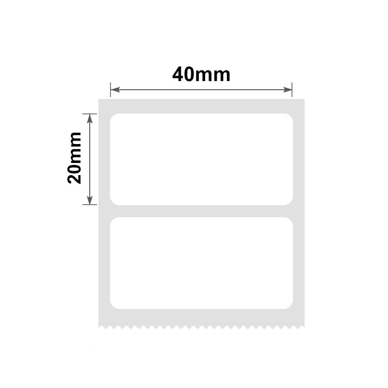NB187 - Niimbot - B1 / B21 / B31 / B3S / B4 - 40x20mm - 320 White Labels