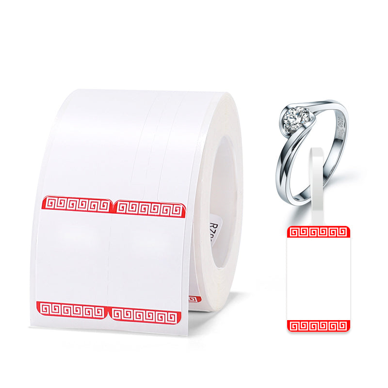 NB204 - Niimbot - B1 / B21 / B3S / B4 - 30x70mm - 100 Red Border Jewellery Labels