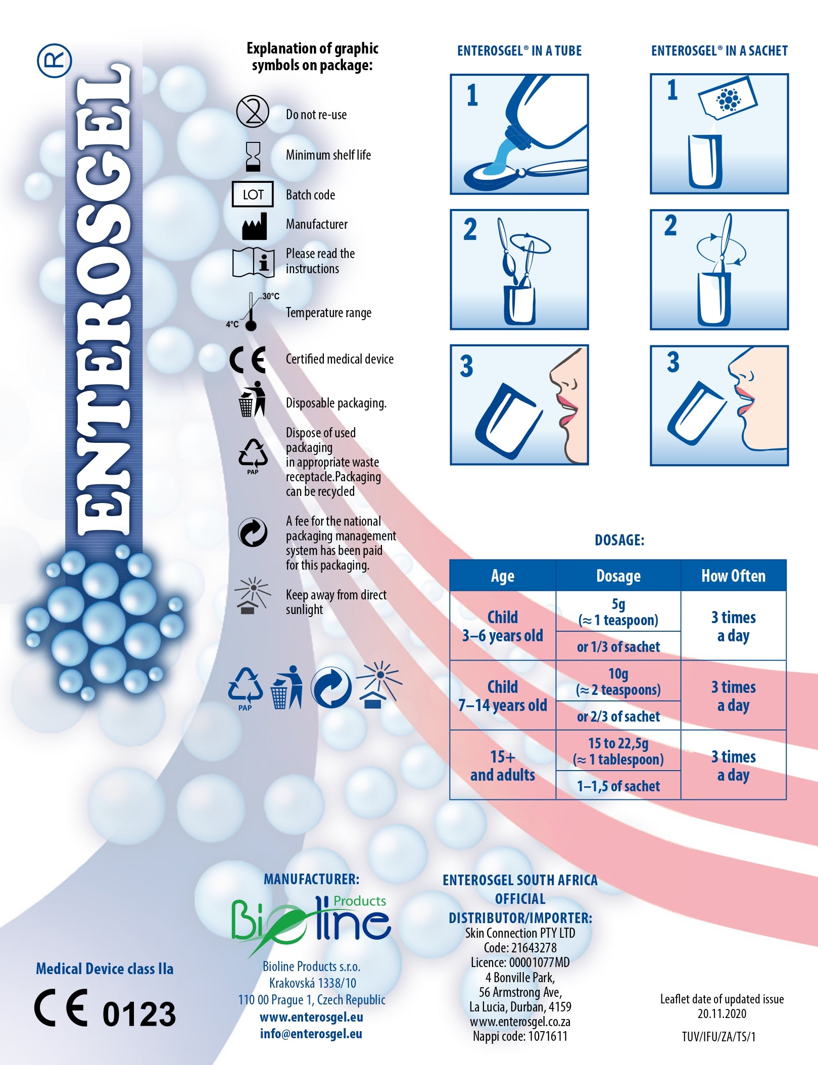 ENTEROSGEL® - GASTROINTESTINAL ADSORBENT – 90G / 225G TUBE
