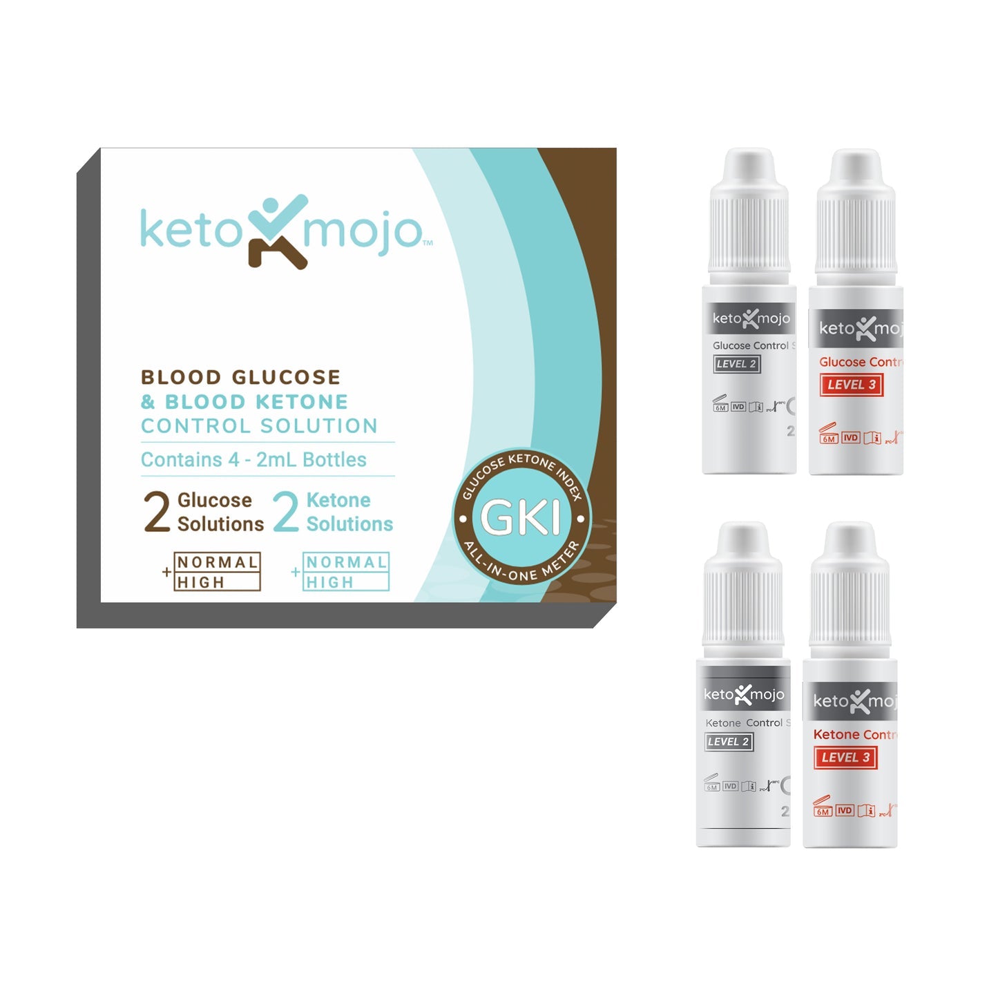 KETO MOJO™ - GKI - BLOOD GLUCOSE & KETONE CONTROL SOLUTIONS - THE DUAL PACK