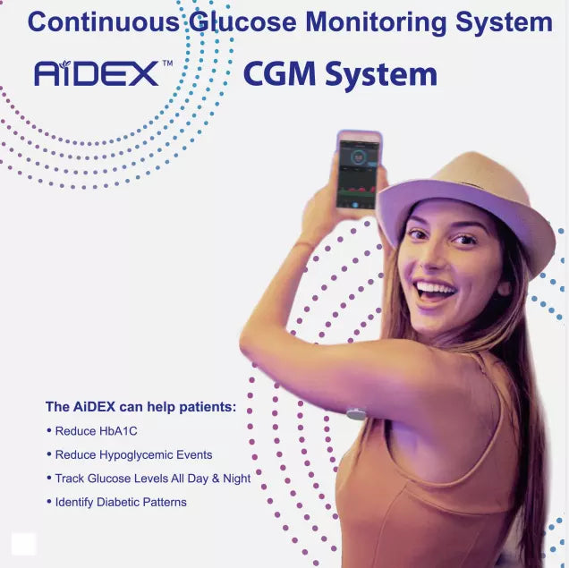 AiDEX™ - LITE - CONTINUOUS GLUCOSE MONITORING SYSTEM (CGM) - START UP KIT & SENSORS