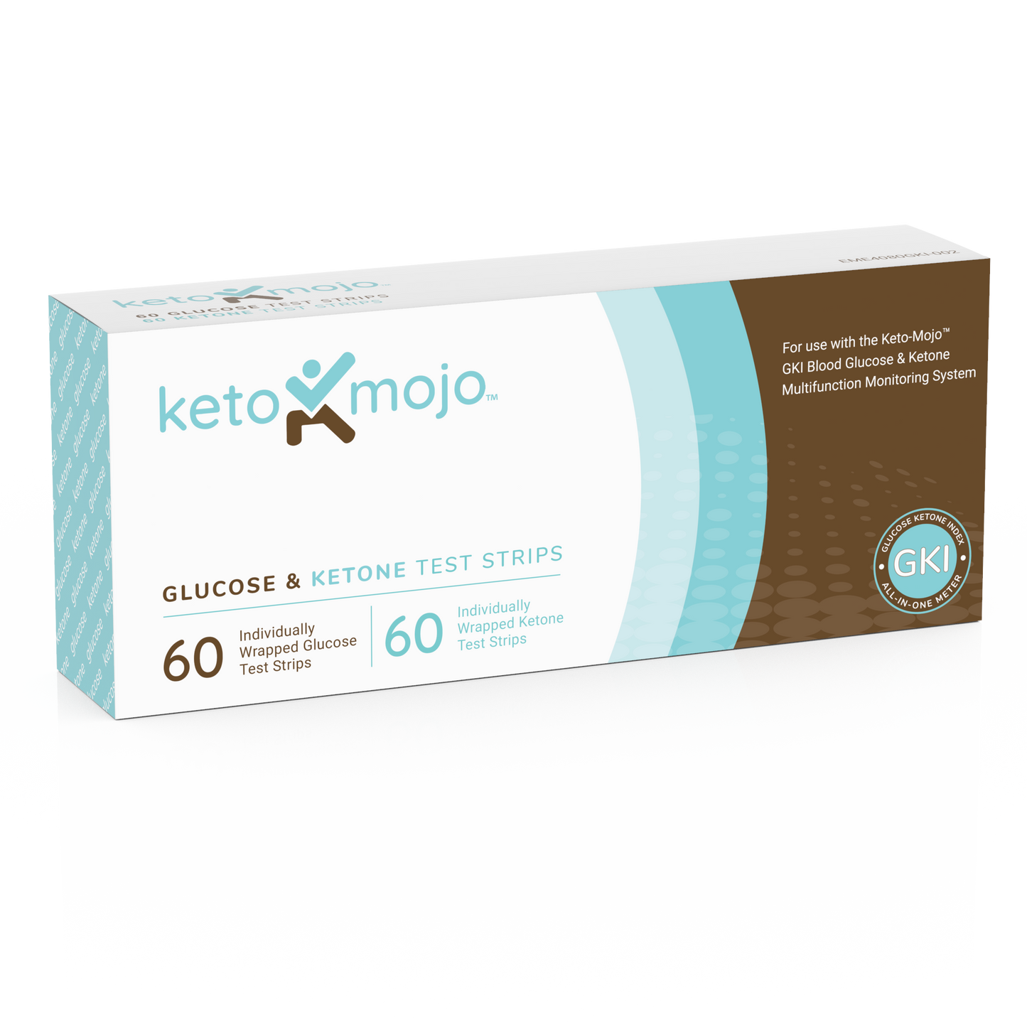 KETO MOJO™ - GKI - BLOOD GLUCOSE & KETONE TEST STRIPS (60'S) - COMBO PACK
