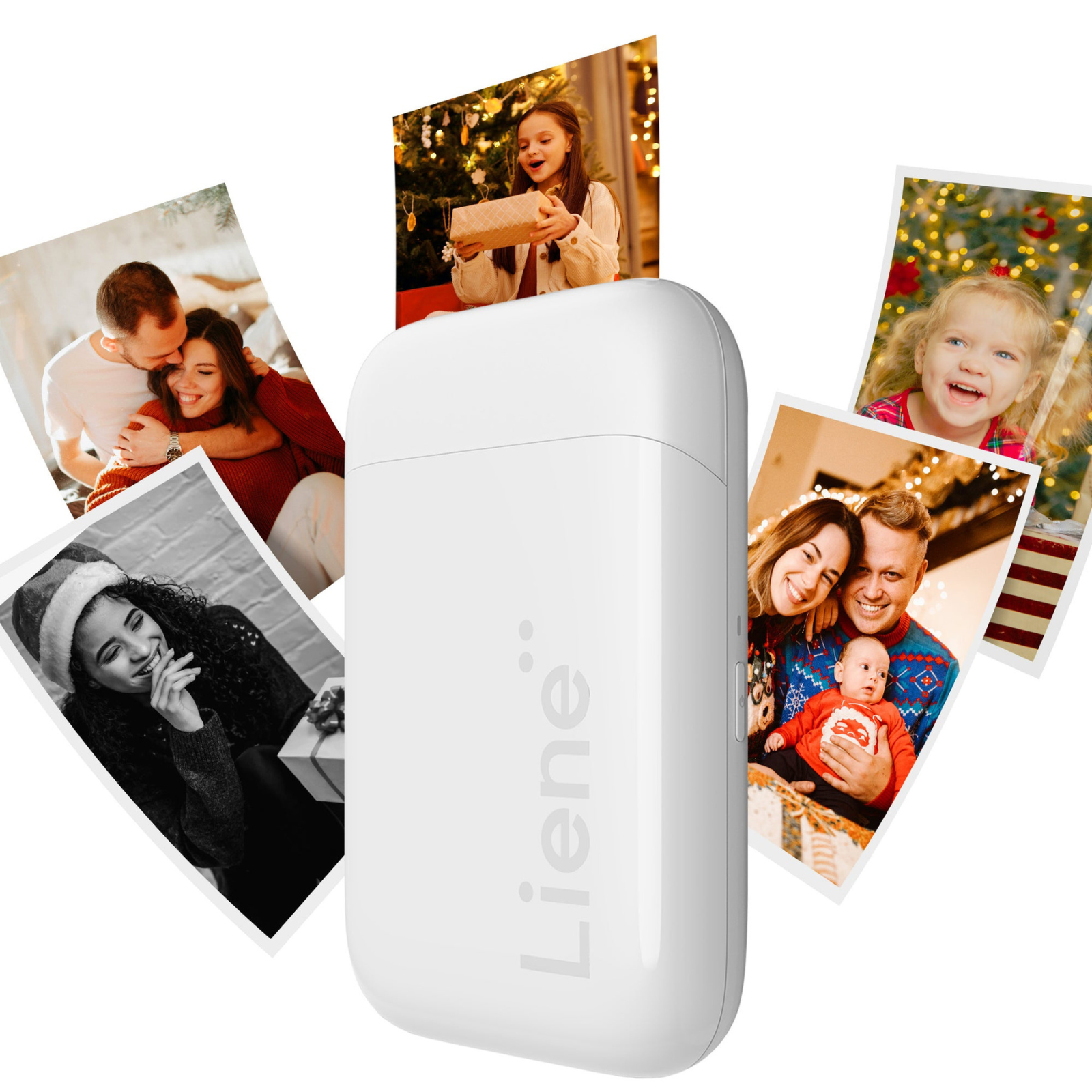 LIENE - Pearl K100 - 2x3 Inch ZINK Bluetooth Photo Printer - White - Incl. 10 Sheets Photo Paper