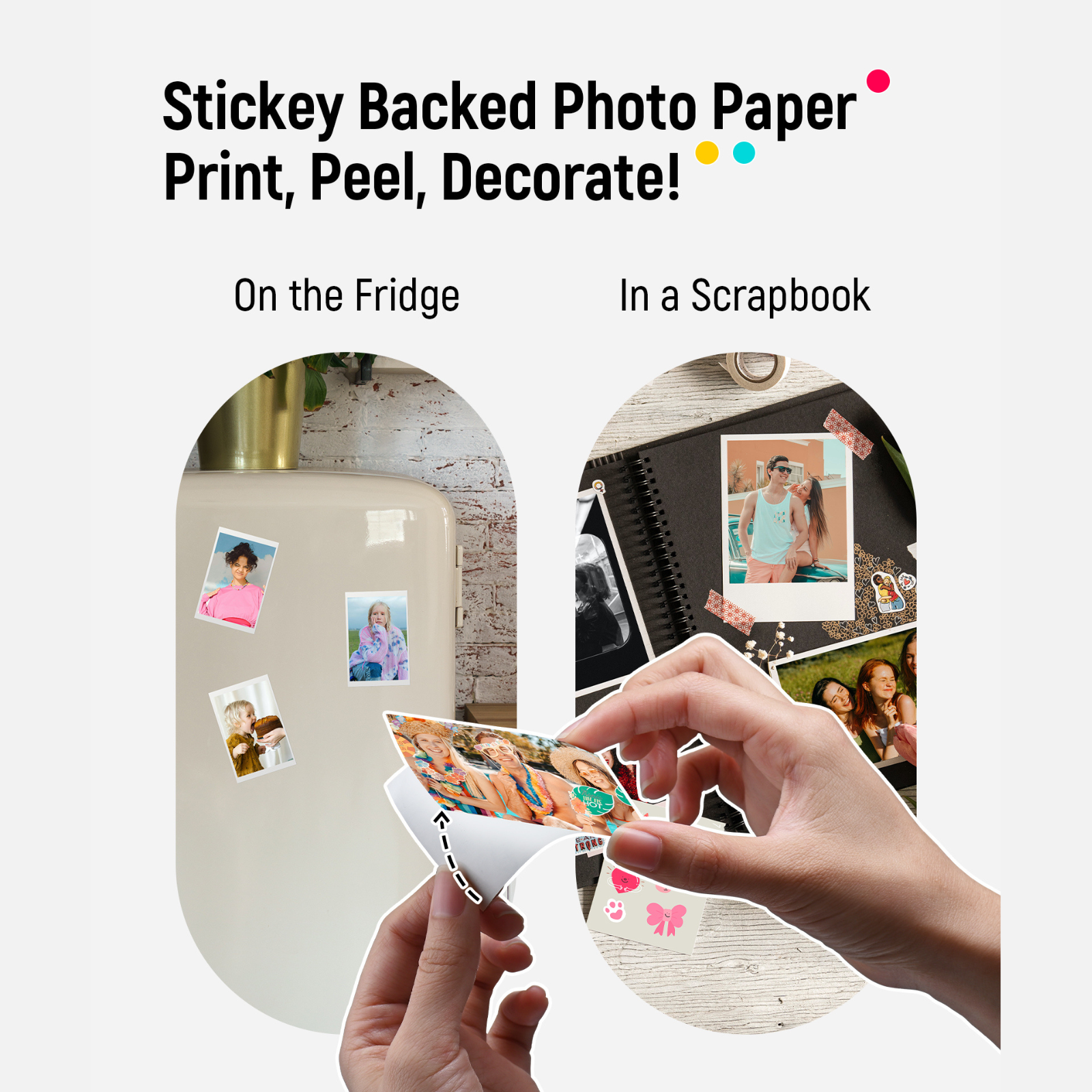 LIENE - Pearl K100 - 2x3 Inch ZINK Bluetooth Photo Printer - White - Incl. 10 Sheets Photo Paper