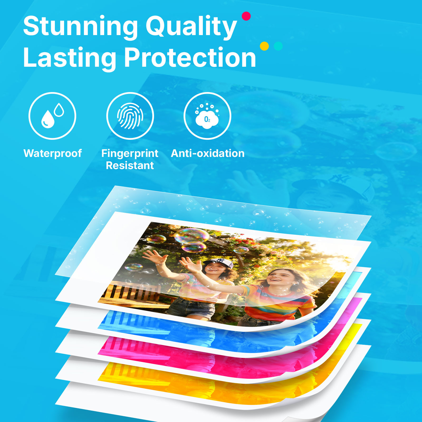 LIENE - Pearl N200 Pro - 2x3 Inch ZINK Bluetooth Photo Printer - Incl. 50 Sheets Photo Paper