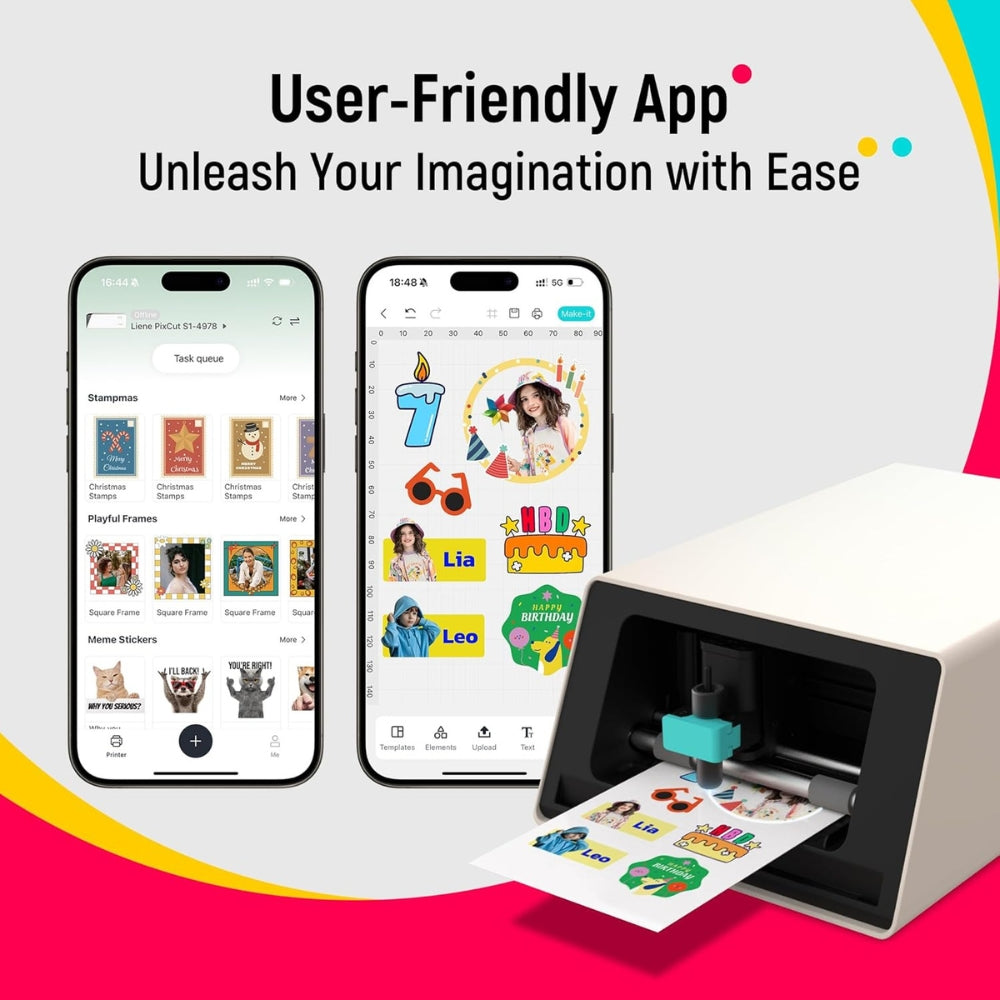 LIENE - PixCut S1 - Bluetooth Photo Sticker Printer & Cutter