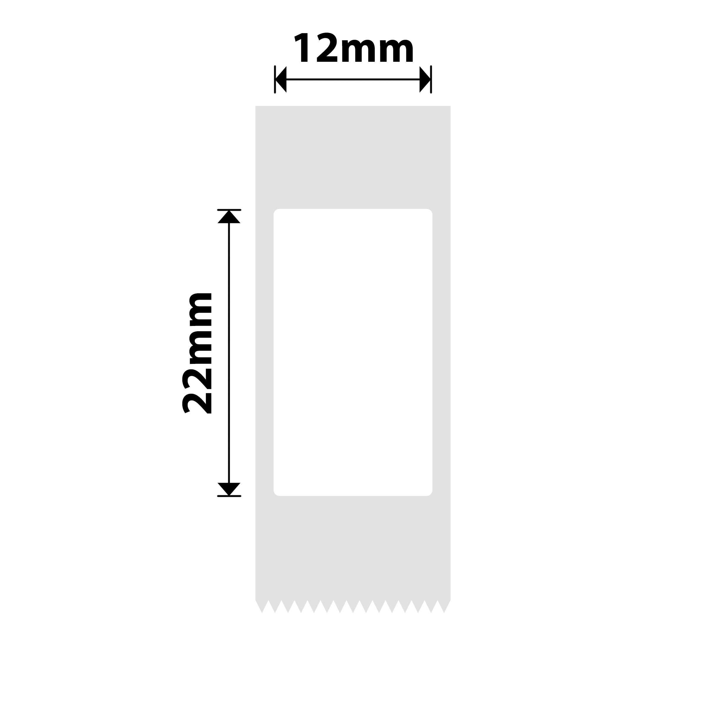 NB101 - NIIMBOT - D11 / D101 / D110 / H1S - T12X22MM - 260 LABELS PER ROLL - WHITE