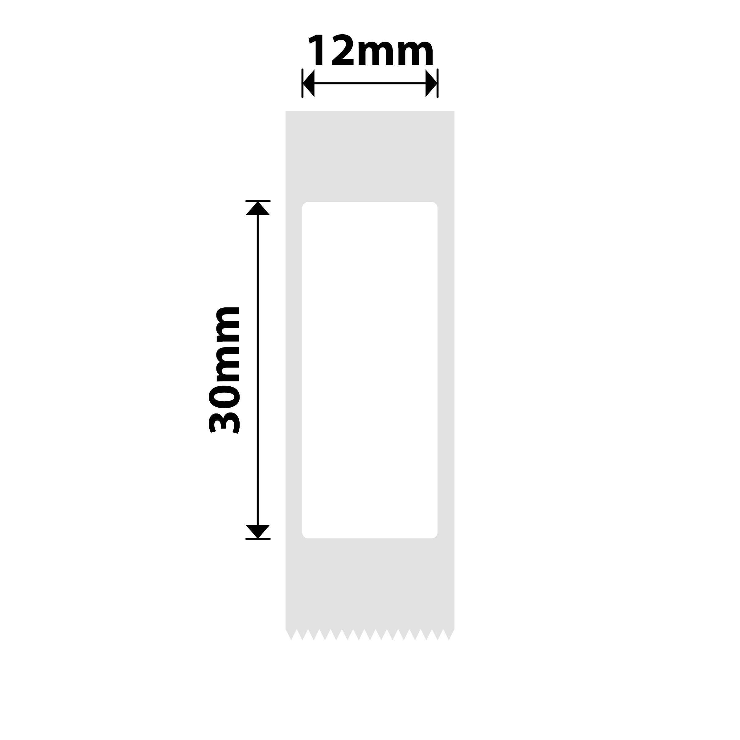 NB102 - Niimbot - D11 / D101 / D110 / H1S - 12x30mm - 195 White Labels