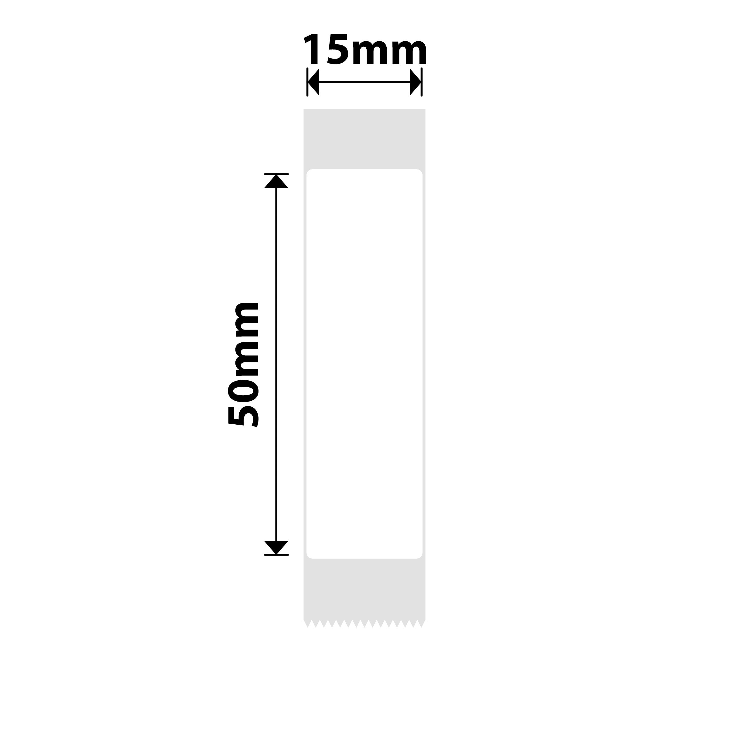 NB107 - Niimbot - D11 / D101 / D110 / H1S - 15x50mm - 125 White Labels