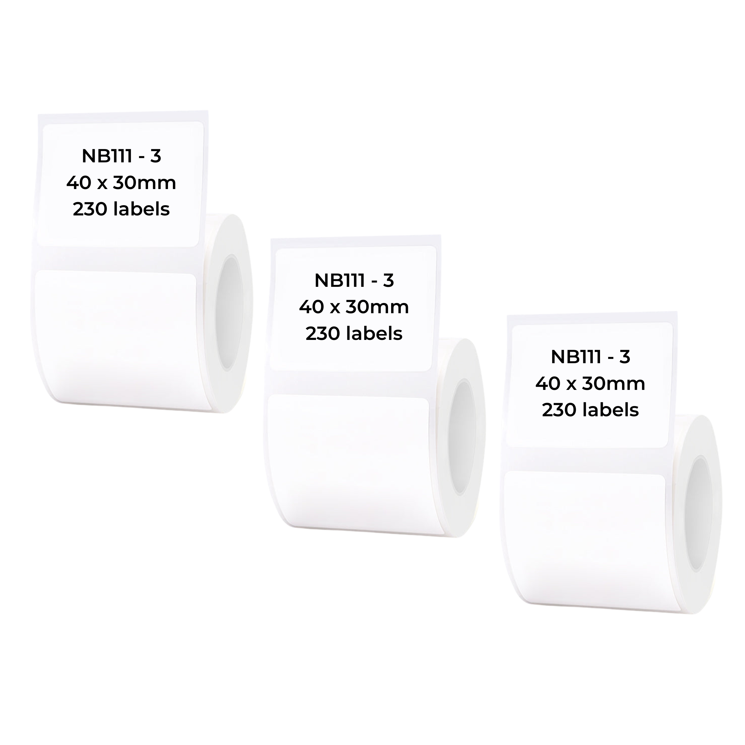 NB111 - Niimbot - B1 / B21 / B3S / B4 - 40x30mm - 230 White Labels