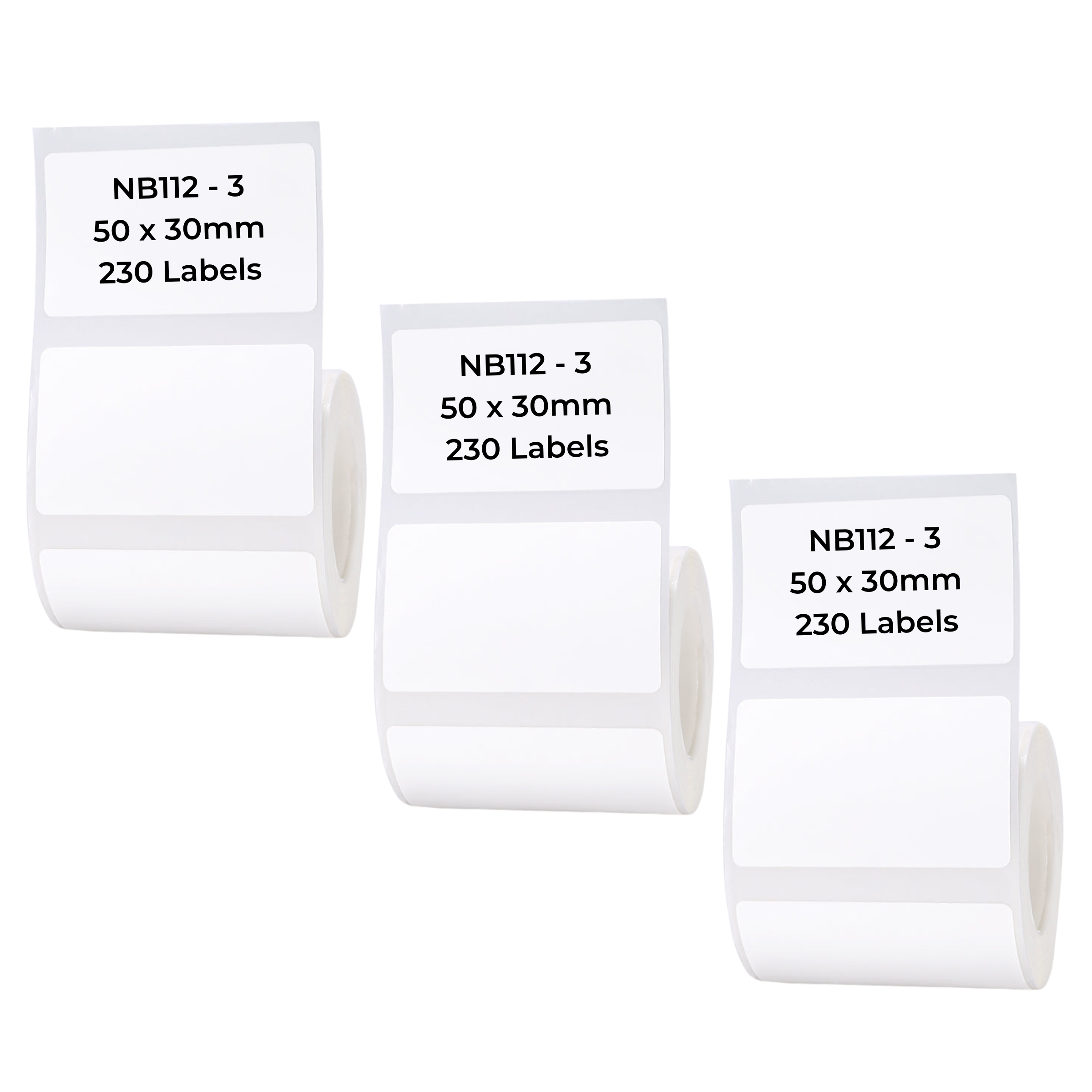 NB112 - NIIMBOT - B1 / B21 / B3S / B4 - T50X30MM - 230 LABELS PER ROLL - WHITE
