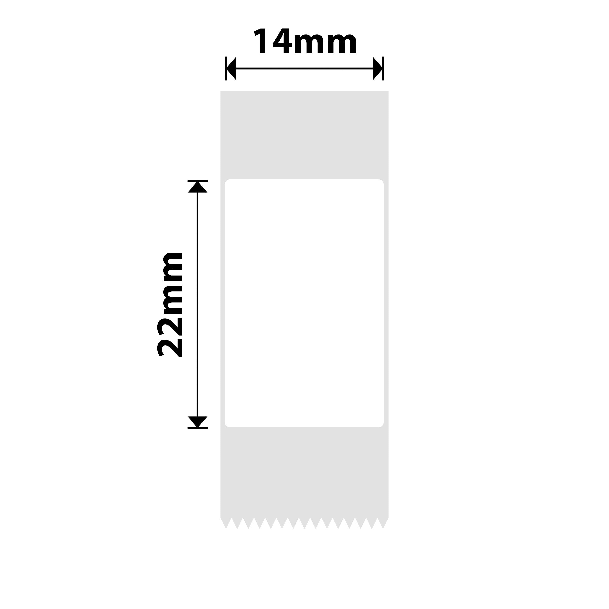 NB114 - NIIMBOT - D11 / D101 / D110 / H1S - 14X22MM - 250 LABELS PER ROLL - RECTANGLE - WHITE