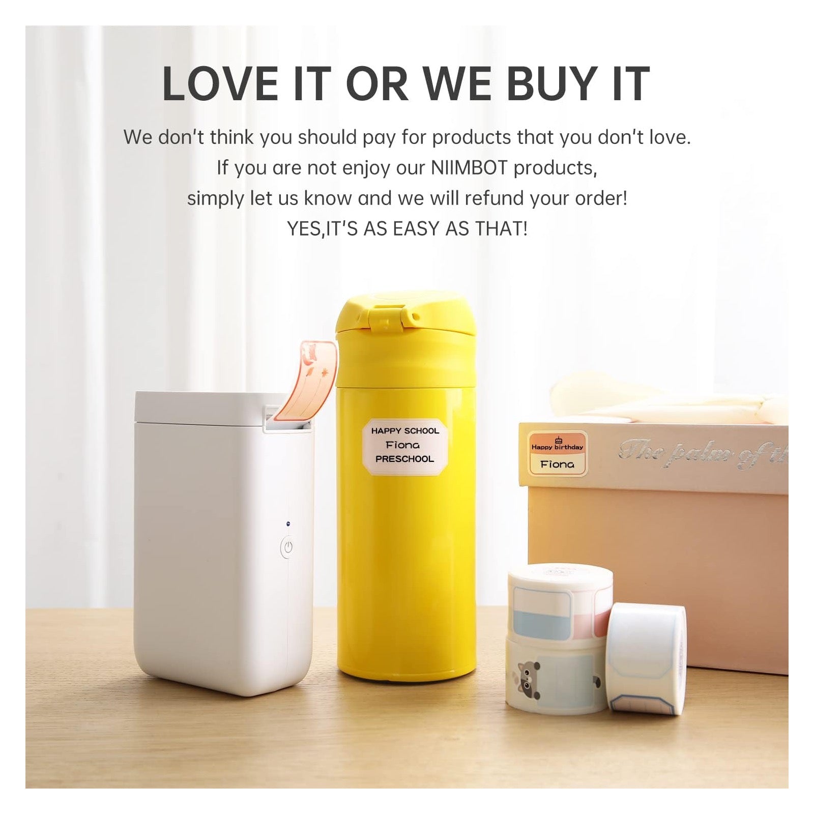 NB121 - Niimbot - D101 - Portable Label Bluetooth Printer Incl Free Label Roll (12x40mm)