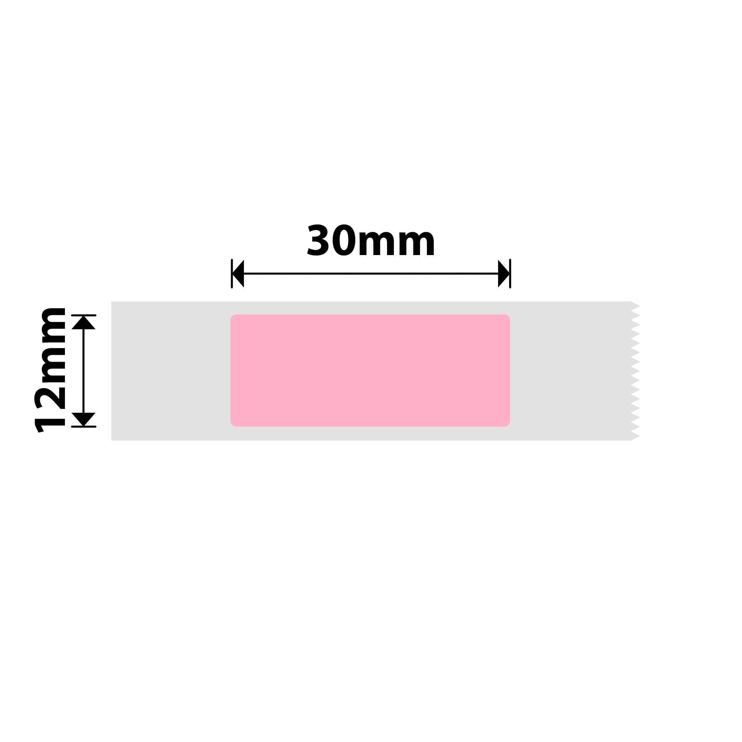 NB128 - Niimbot - D11 / D101 / D110 / H1S - 12x40mm - 155 Pink Labels