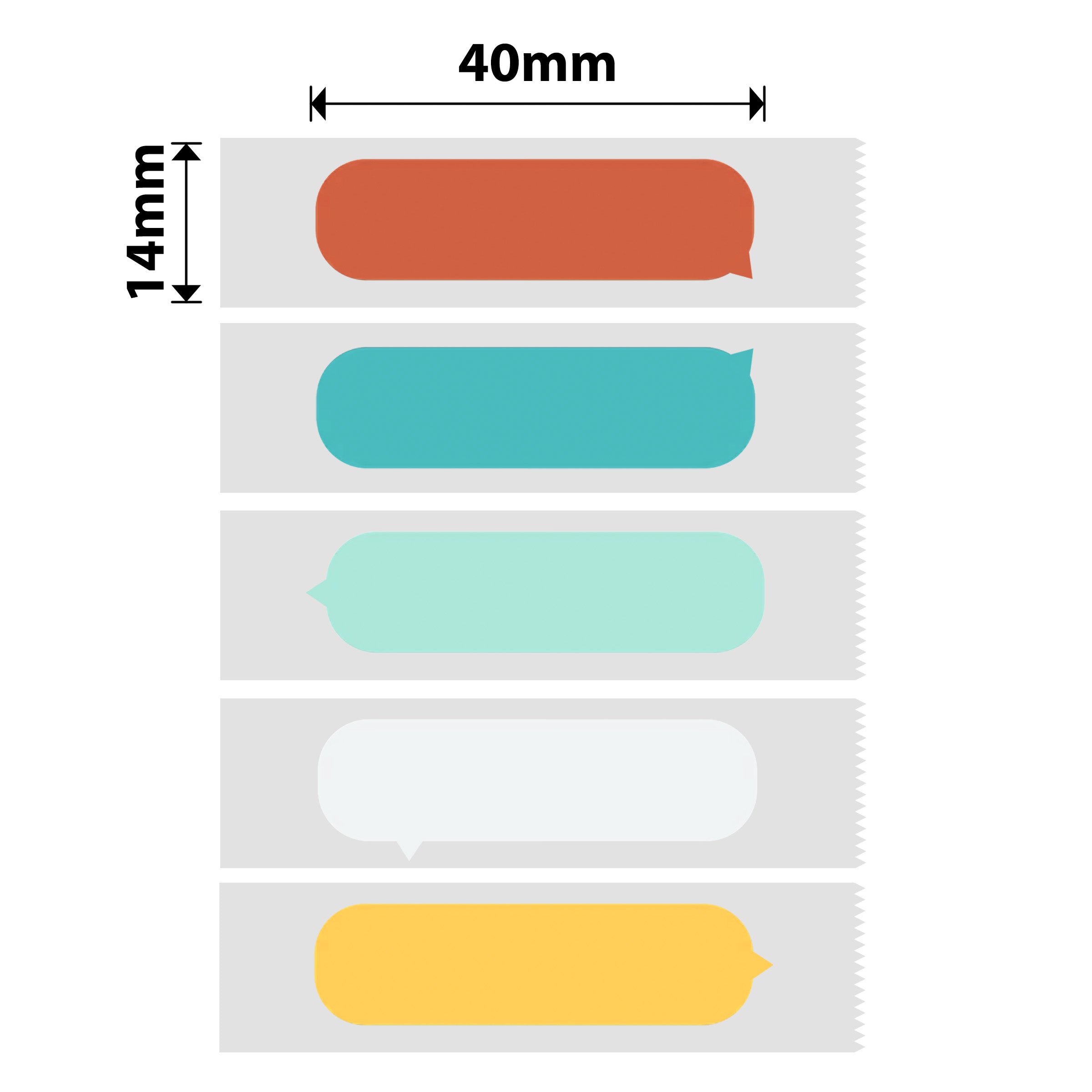 NB134 - Niimbot - D11 / D101 / D110 / H1S - 14x40mm - 155 Light Bubble Labels